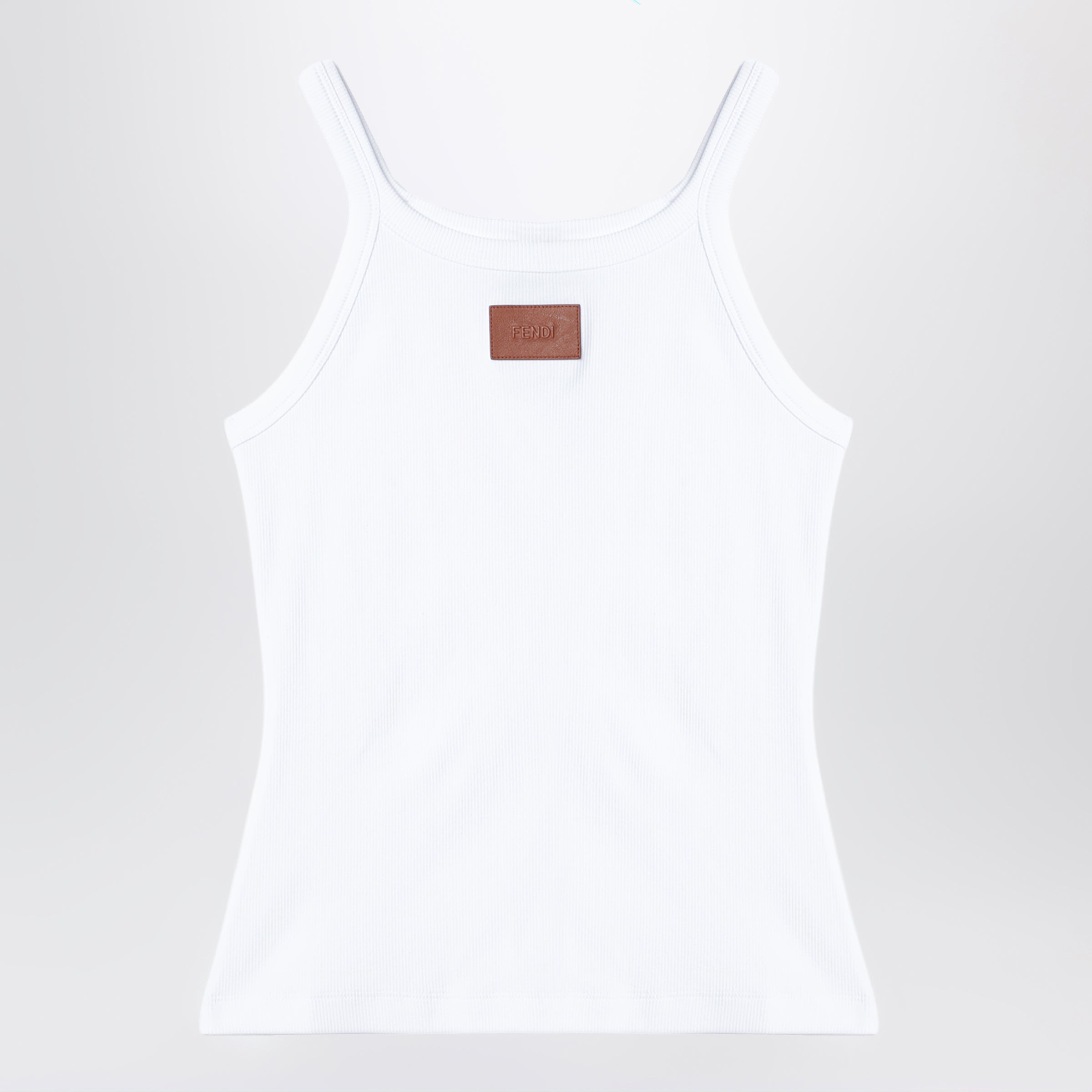 Fendi White Top With Logo Patch Women