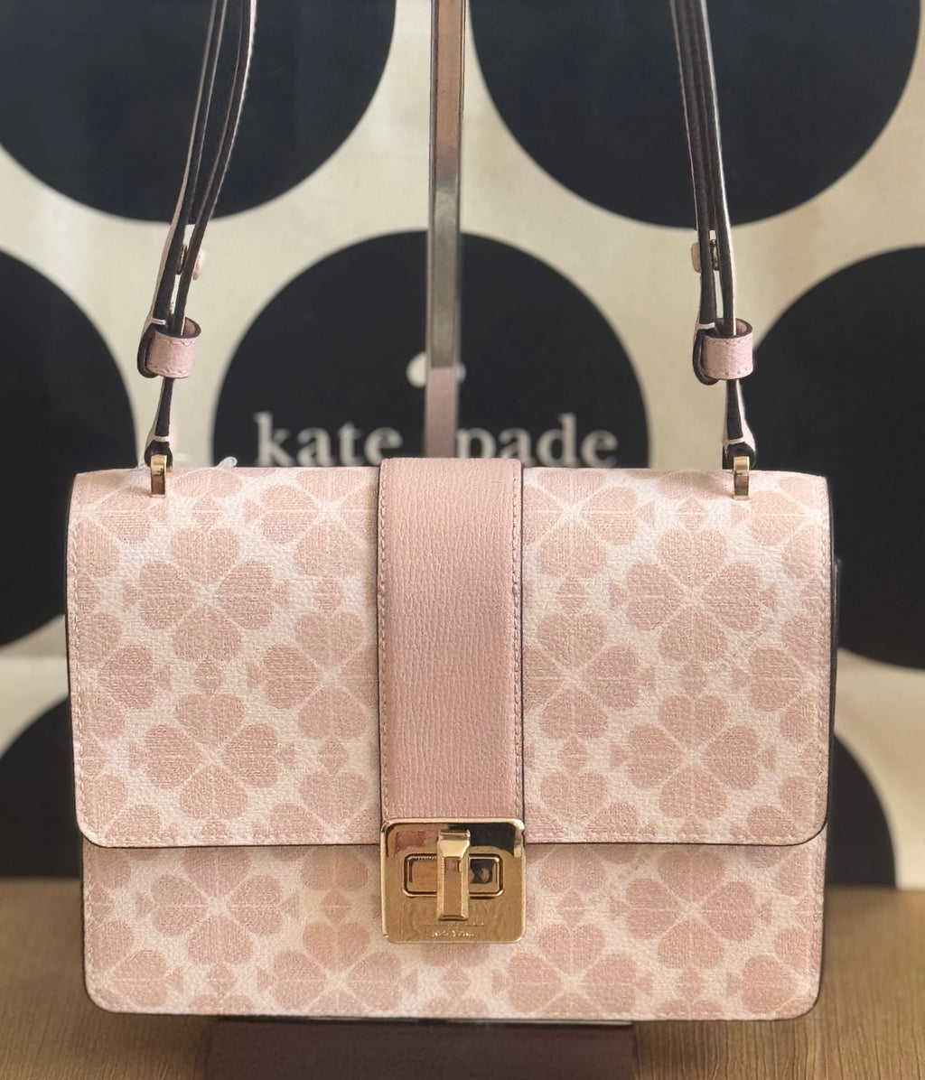 NWT Kate Spade Small Flap Shoulder Spade Flower Leather Bag