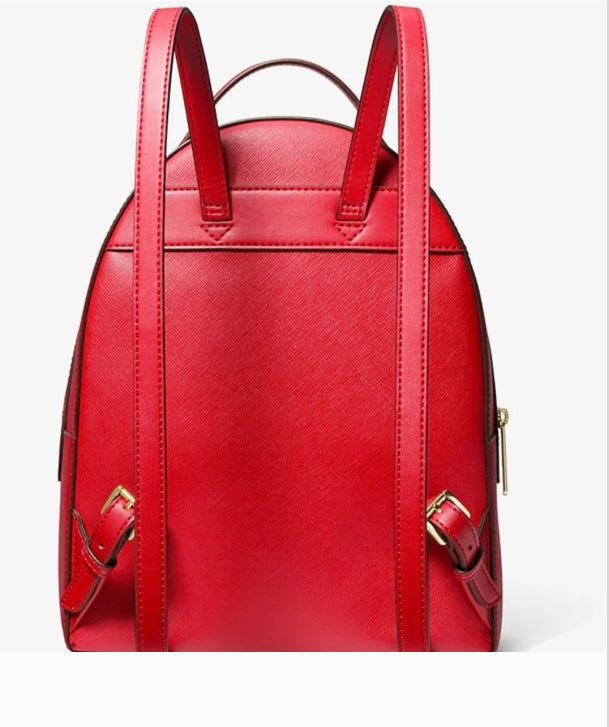 NWT Michael Kors Sheila Medium Front Pocket Backpack In Gold/Red