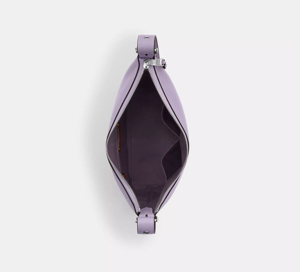 NWT Coach Val Duffel Bag In Leather In Silver/Lilac