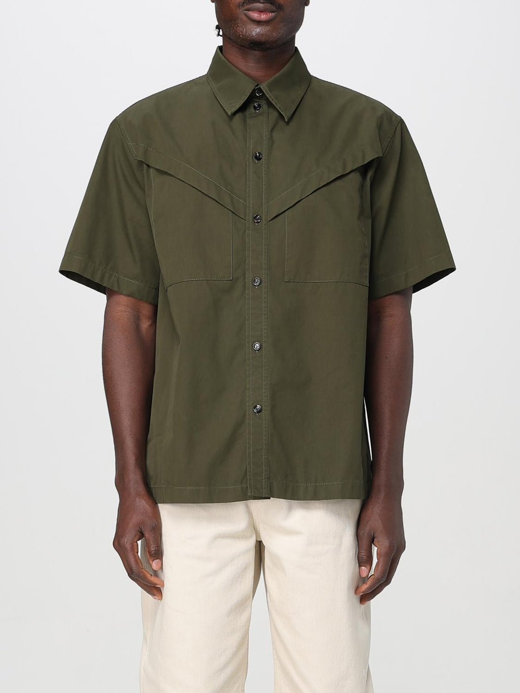 Bottega Veneta Shirt Men Kaki