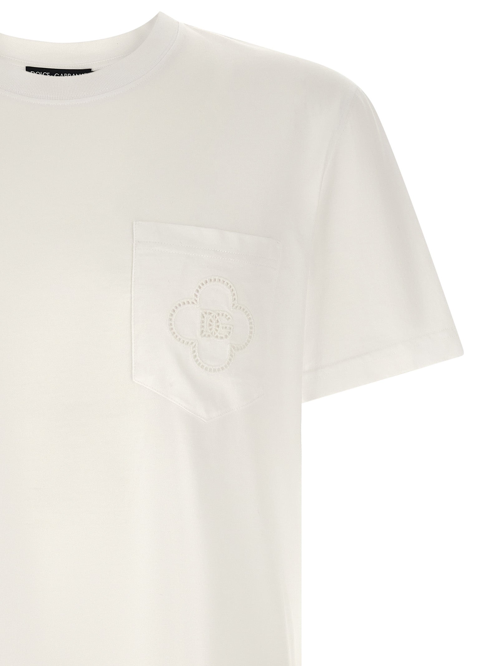 Dolce & Gabbana Men Openwork Logo T-Shirt