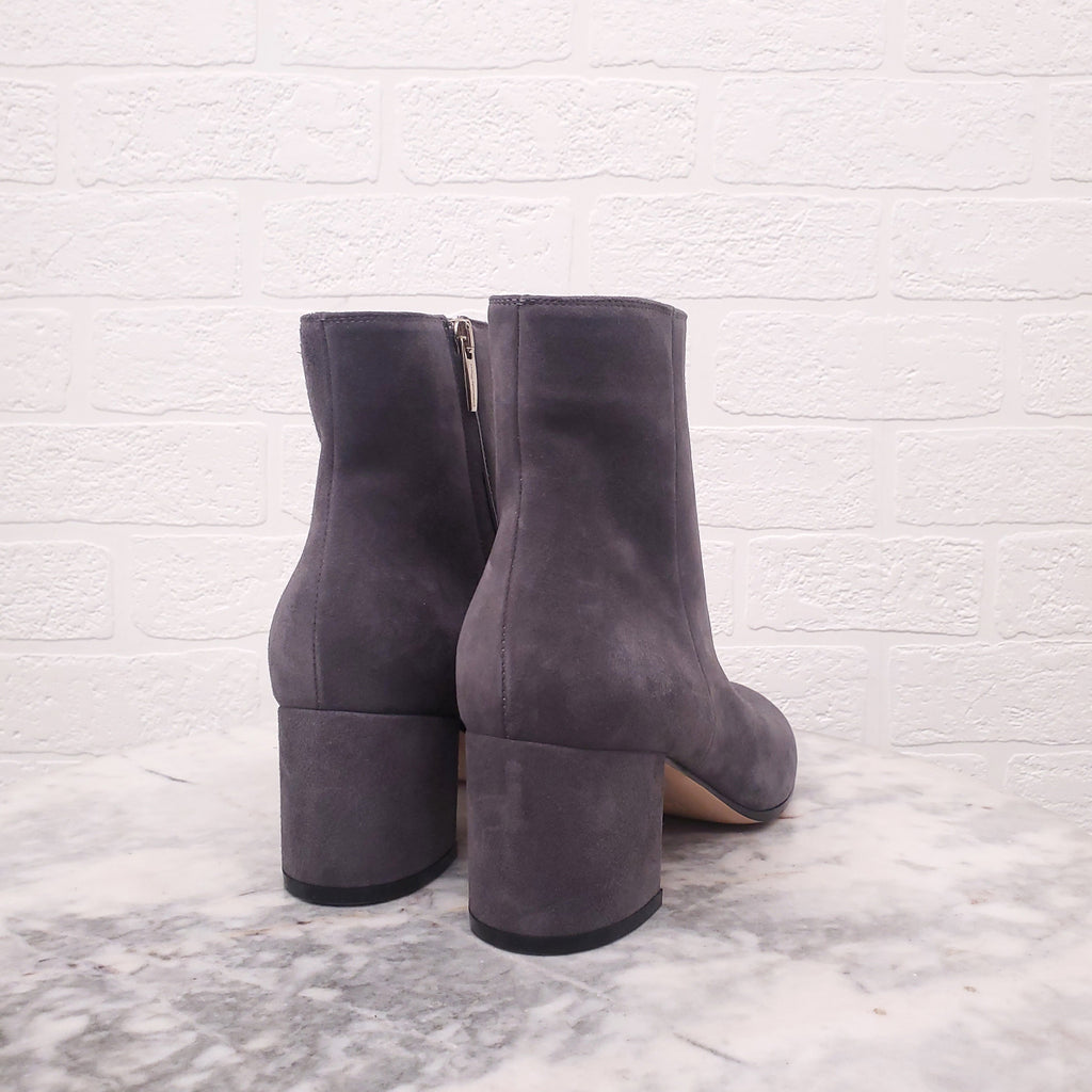 GIANVITO ROSSI GREY SUEDE BOOTIES - SIZE 39