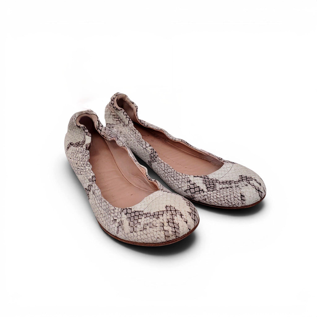 GIUSEPPE ZANOTTI SNAKESKIN FLATS - SIZE 9.5
