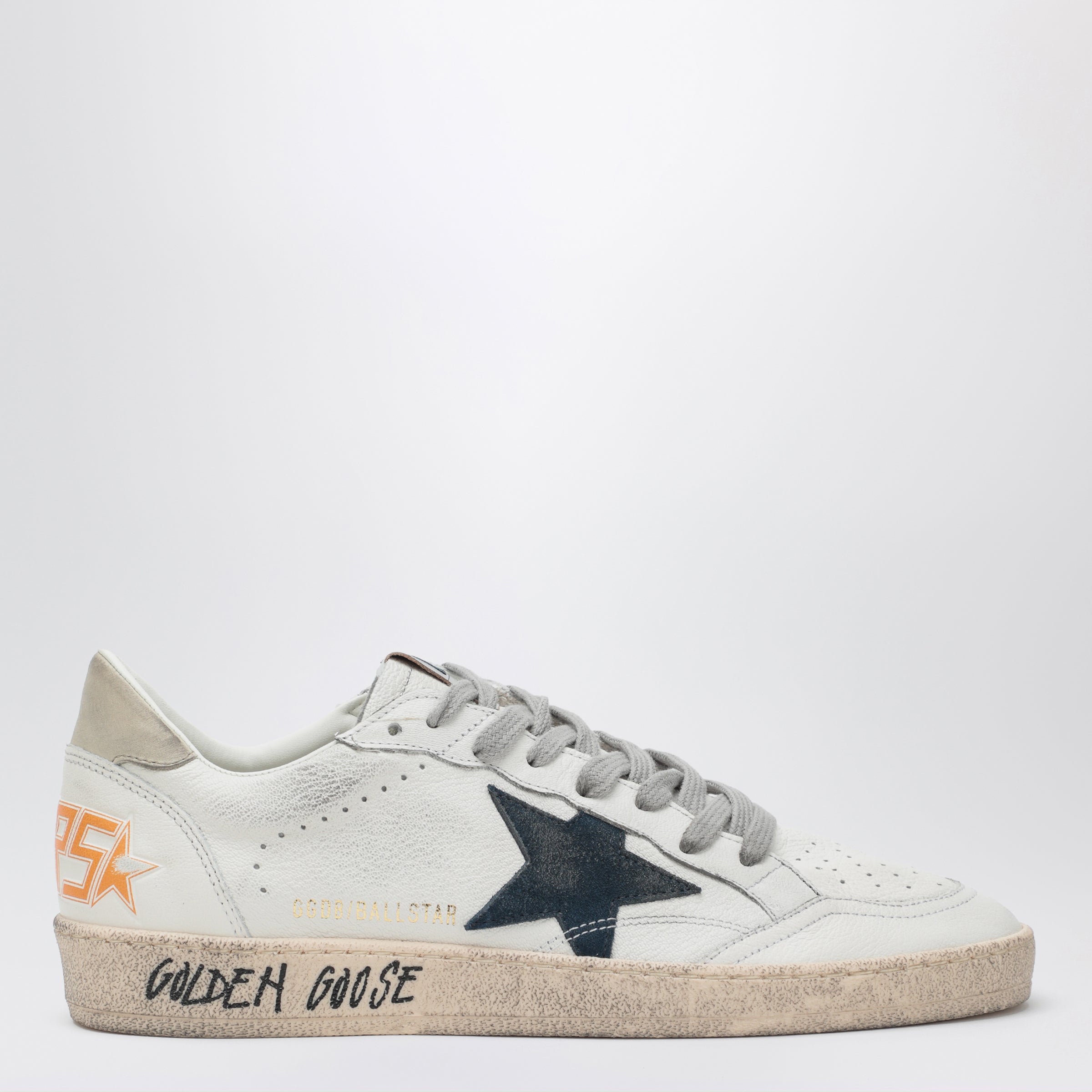 Golden Goose Ball Star Sneakers In White/Blue/Ice Men