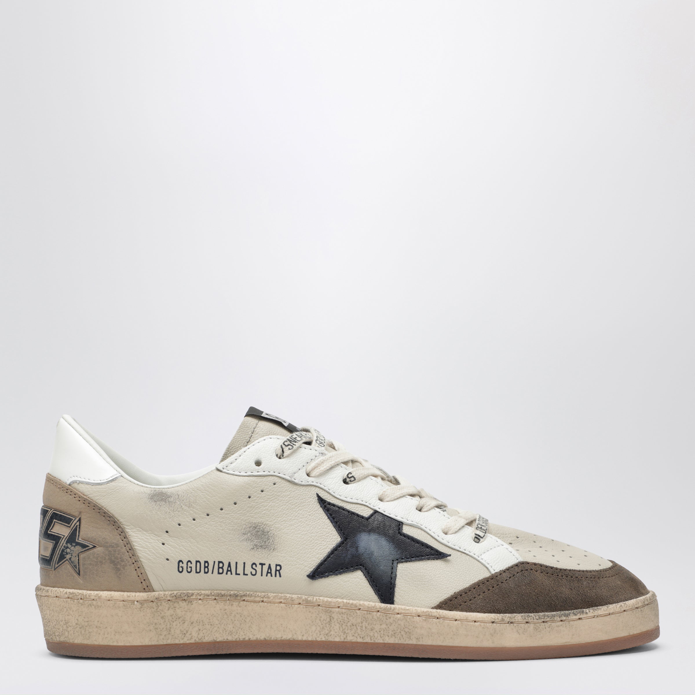 Golden Goose Cream/White/Marble/Blue Ball Star Sneakers Men