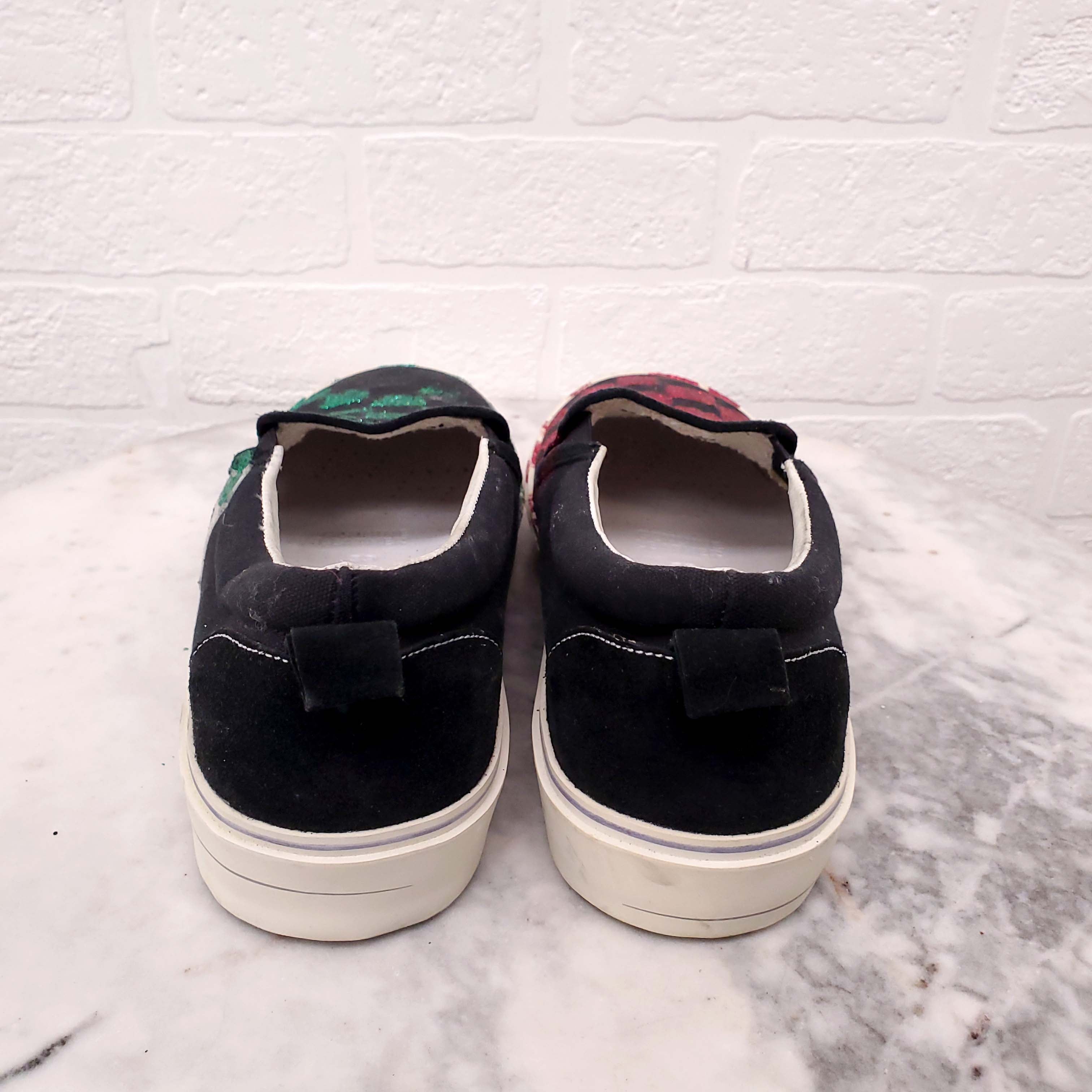 GOLDEN GOOSE RED AND GREEN HANAMI SNEAKERS - SIZE 39