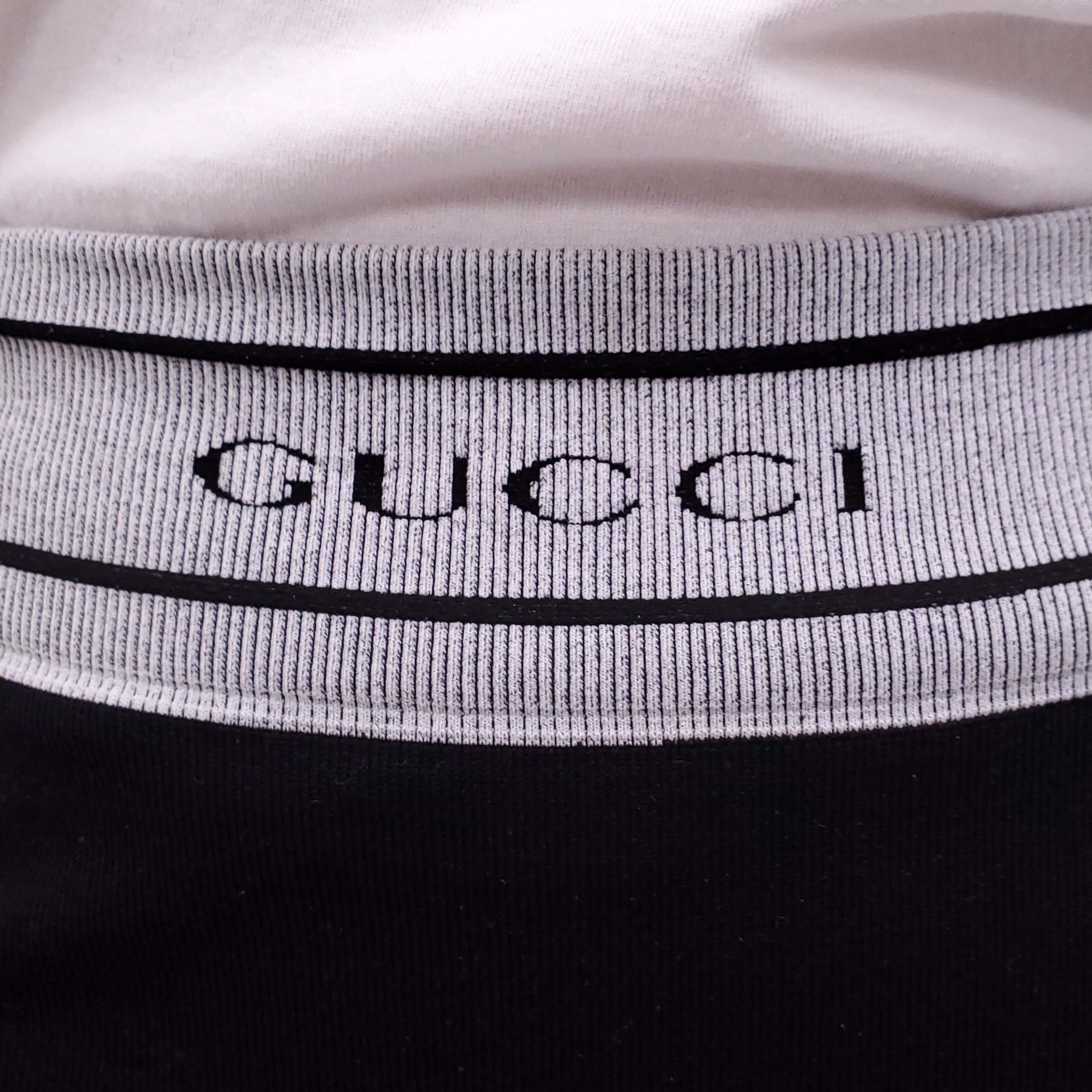 GUCCI BLACK ATHLETIC SHORTS WITH LOGO - SIZE M