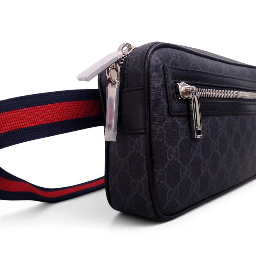 GUCCI BLACK MONOGRAM BELT BAG
