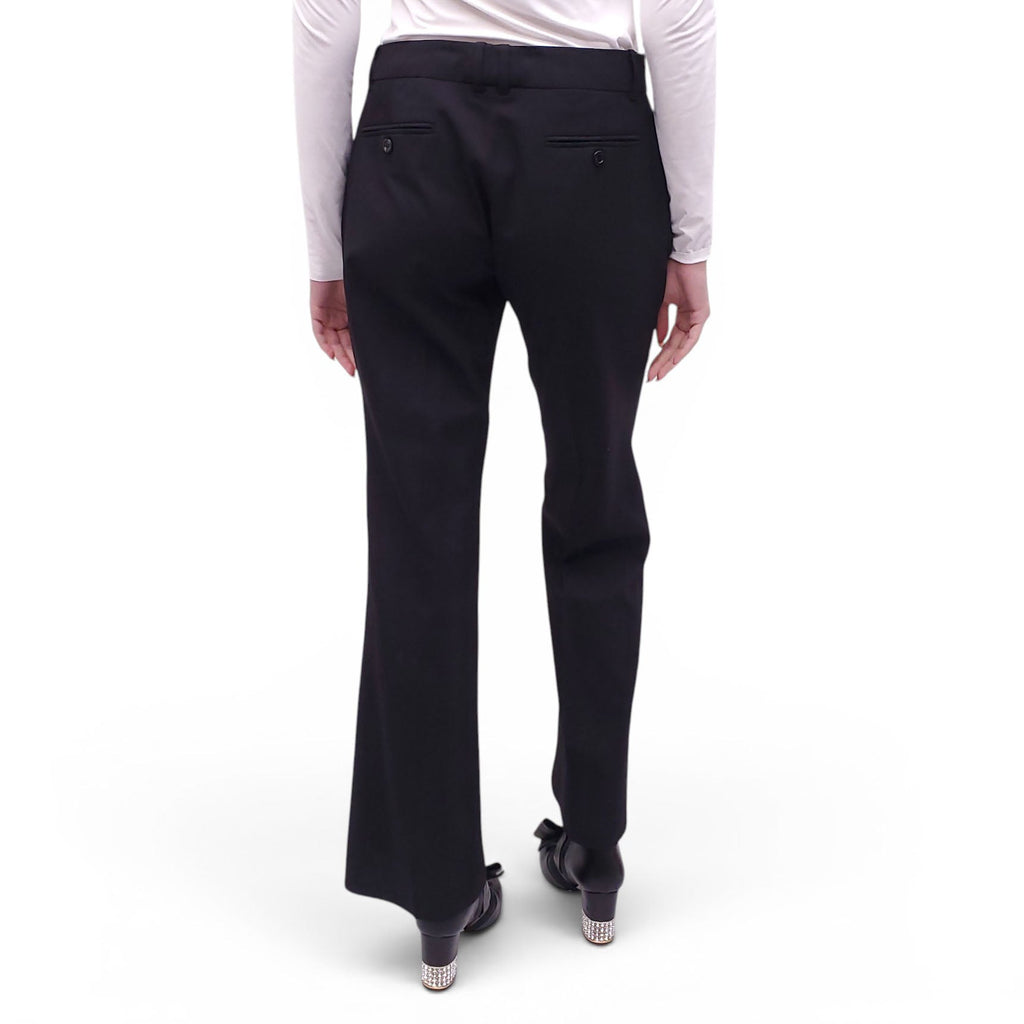 GUCCI BLACK SUIT WITH PLEATED SLEEVE DETAIL - SIZE 6