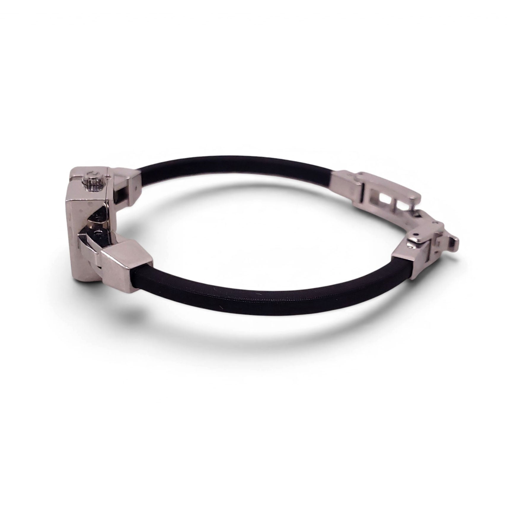 GUCCI BLACK THIN BAND GG LOGO WATCH