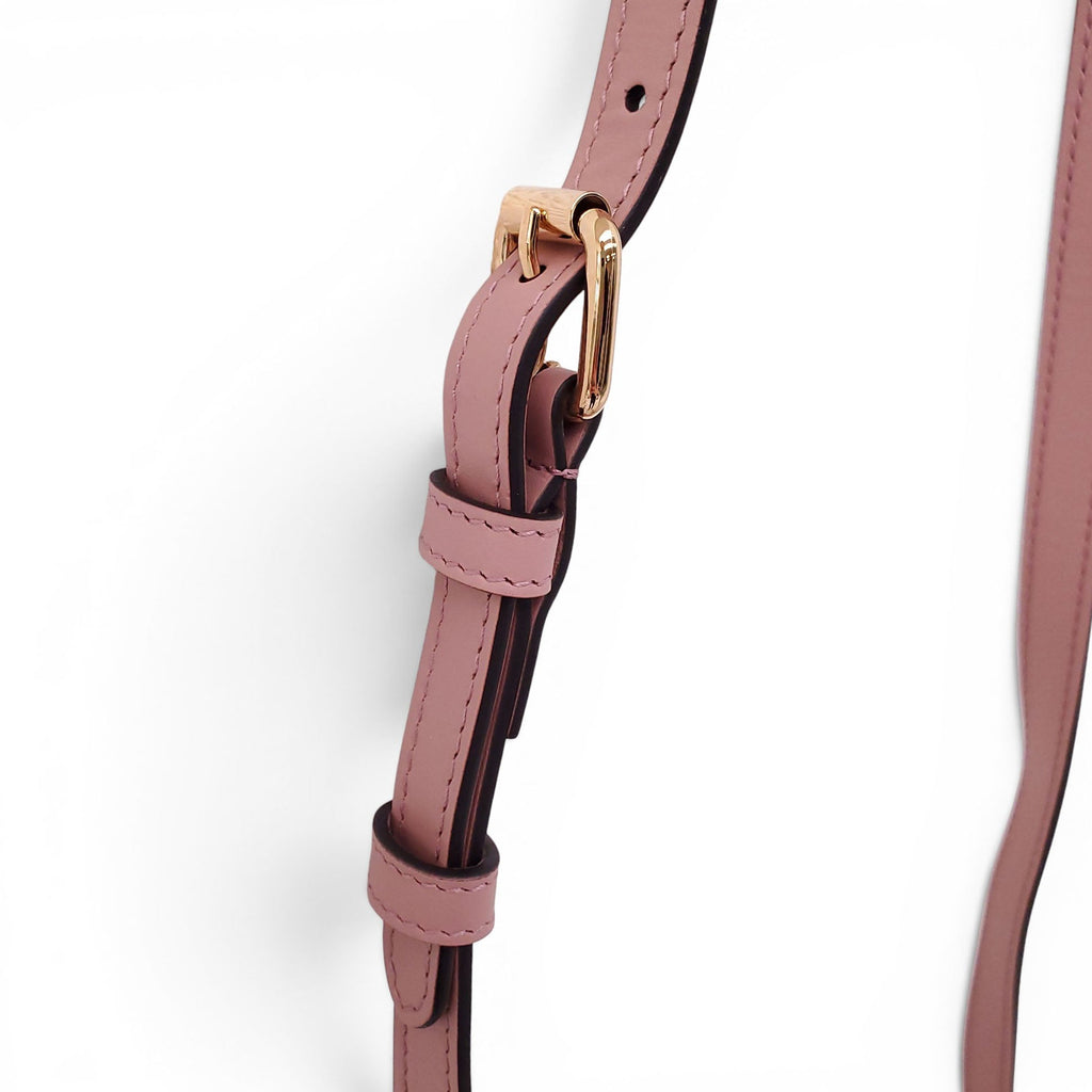 GUCCI BLUSH PINK GG EMBOSSED LEATHER MINI CROSSBODY BAG