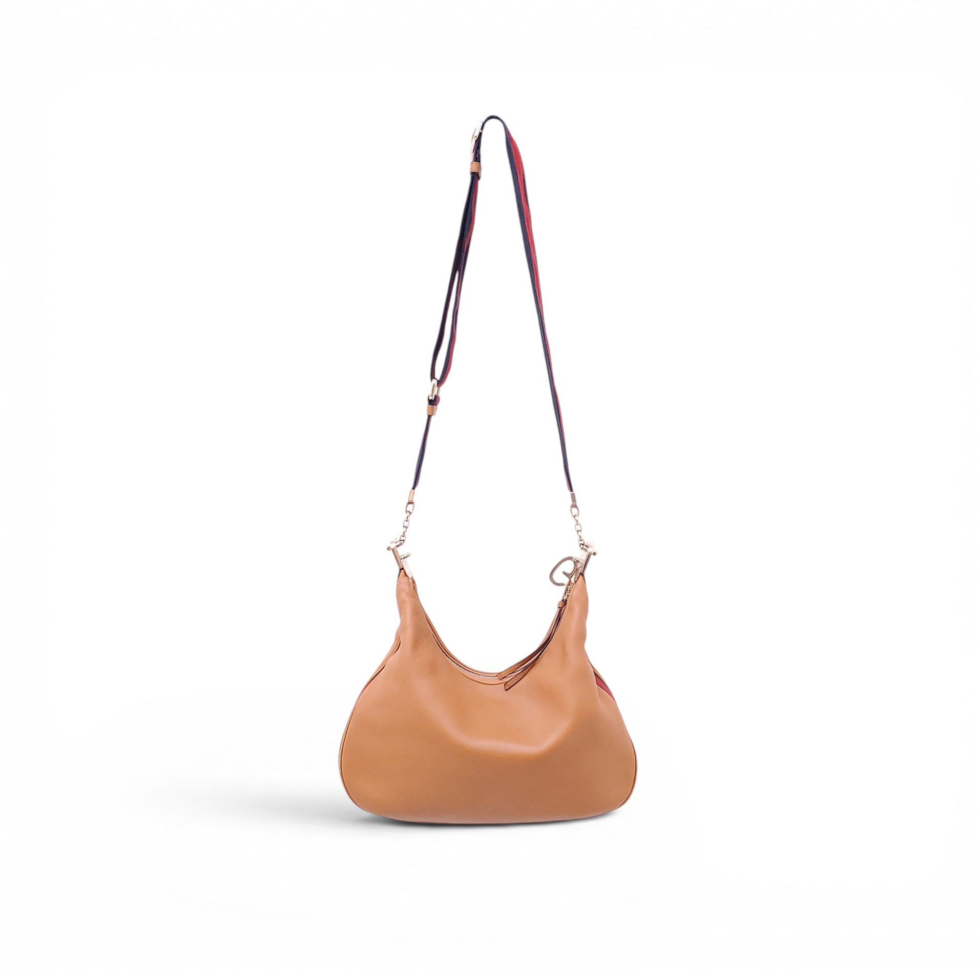 GUCCI CARAMEL ATTACHE SMALL LEATHER SHOULDER BAG