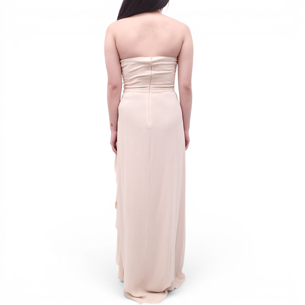 GUCCI CREAM DRAPED GOWN WITH EMBELLISHED DETAIL - SIZE 40