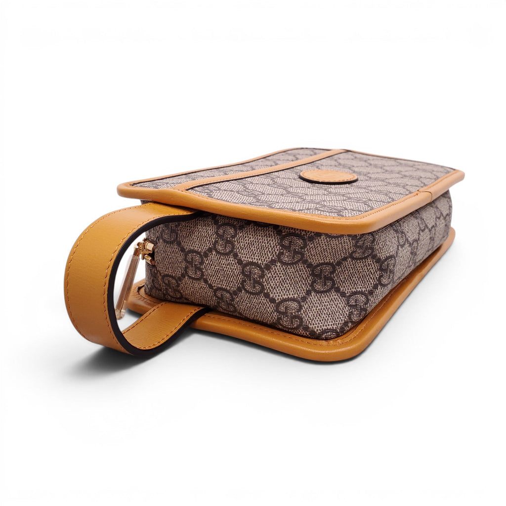 GUCCI GG SUPREME MONOGRAM CALFSKIN LEATHER TRAVEL POUCH