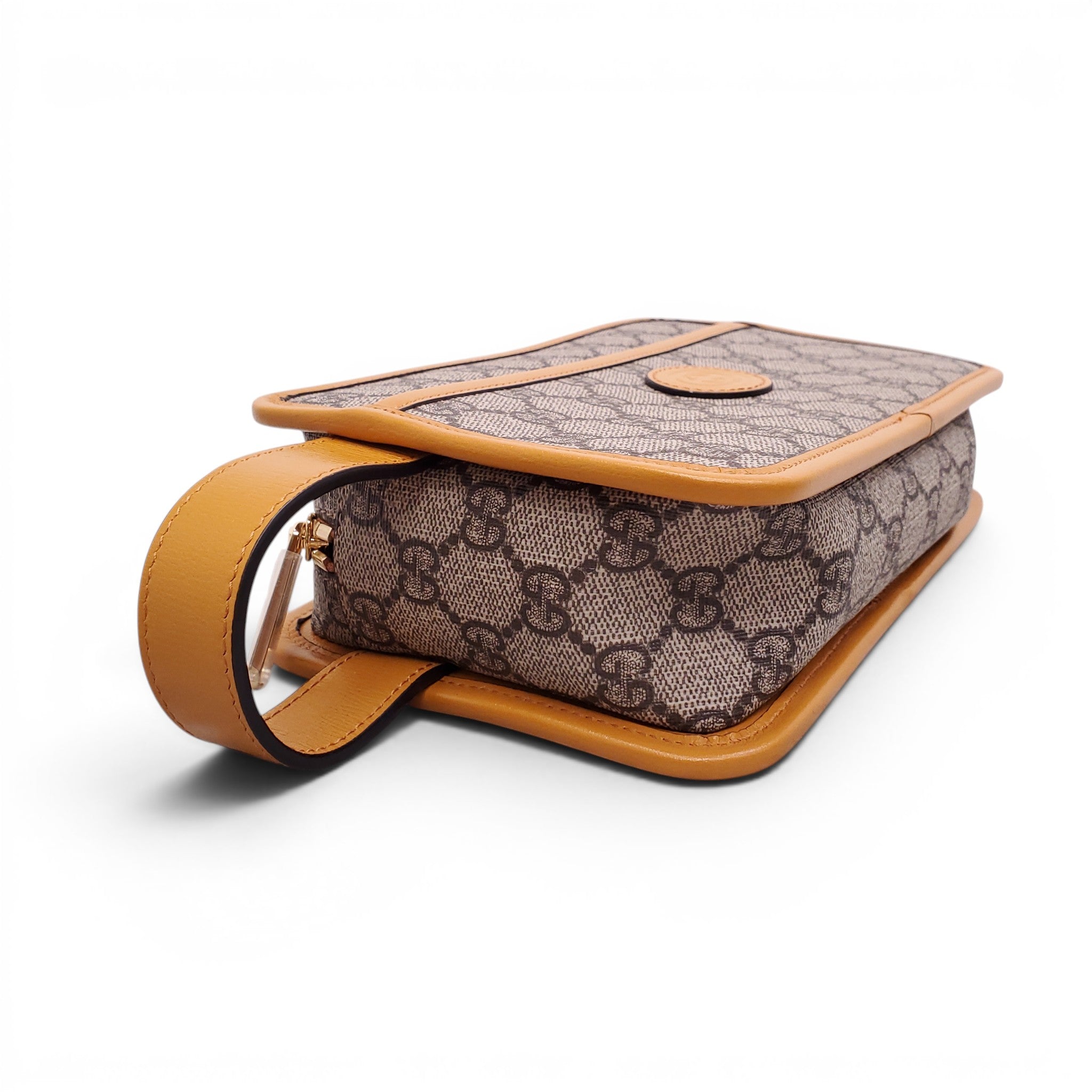 GUCCI GG SUPREME MONOGRAM CALFSKIN LEATHER TRAVEL POUCH