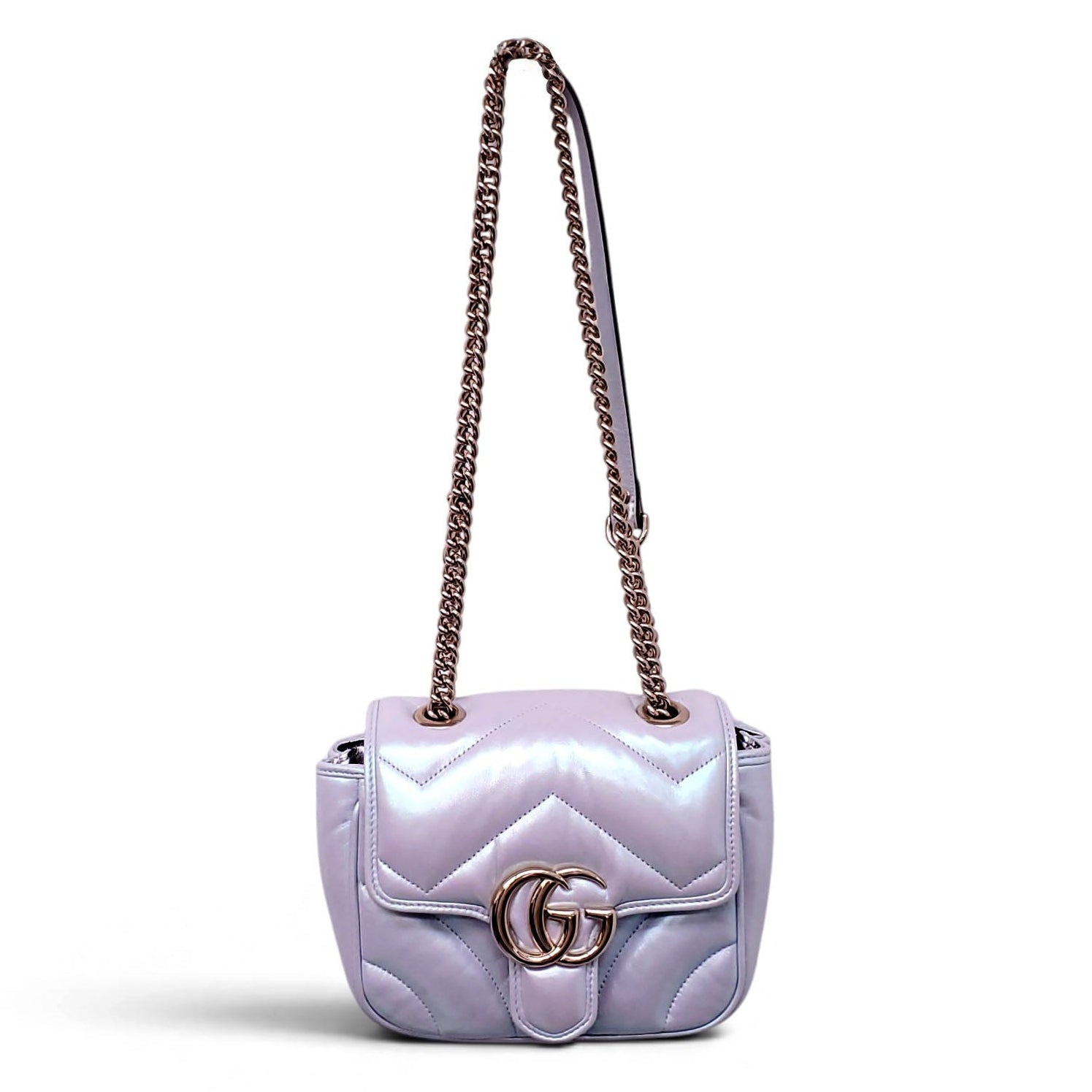 GUCCI IRIDESCENT GG MARMONT MINI SHOULDER BAG