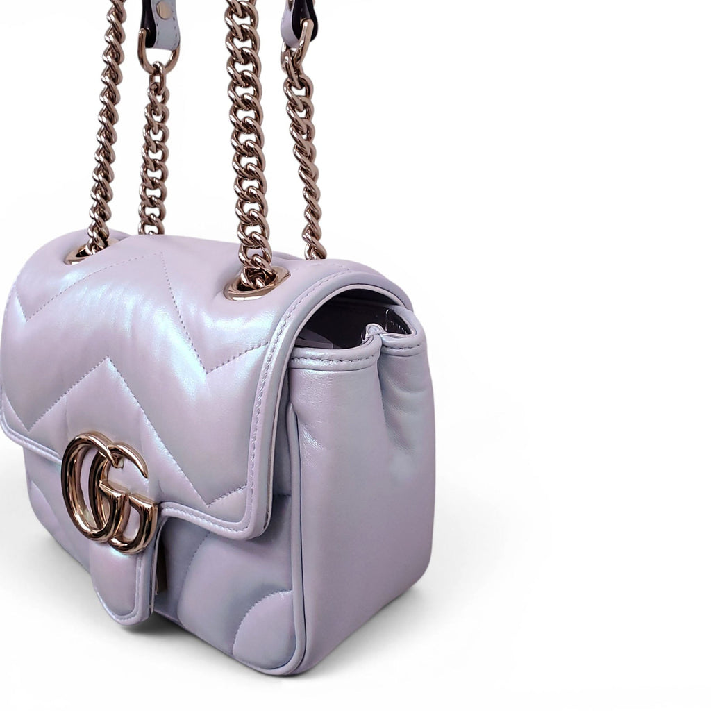 GUCCI IRIDESCENT GG MARMONT MINI SHOULDER BAG