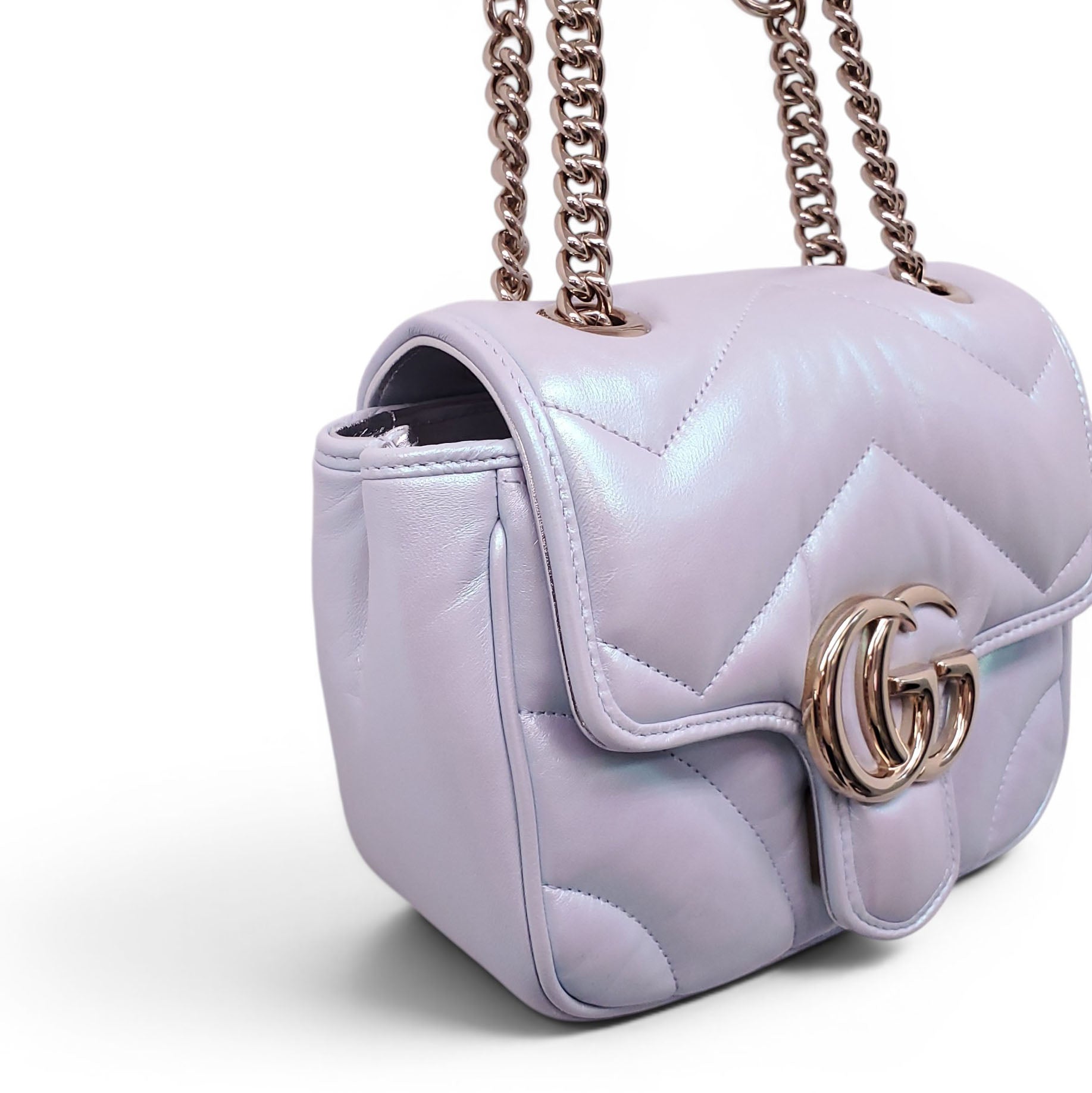 GUCCI IRIDESCENT GG MARMONT MINI SHOULDER BAG