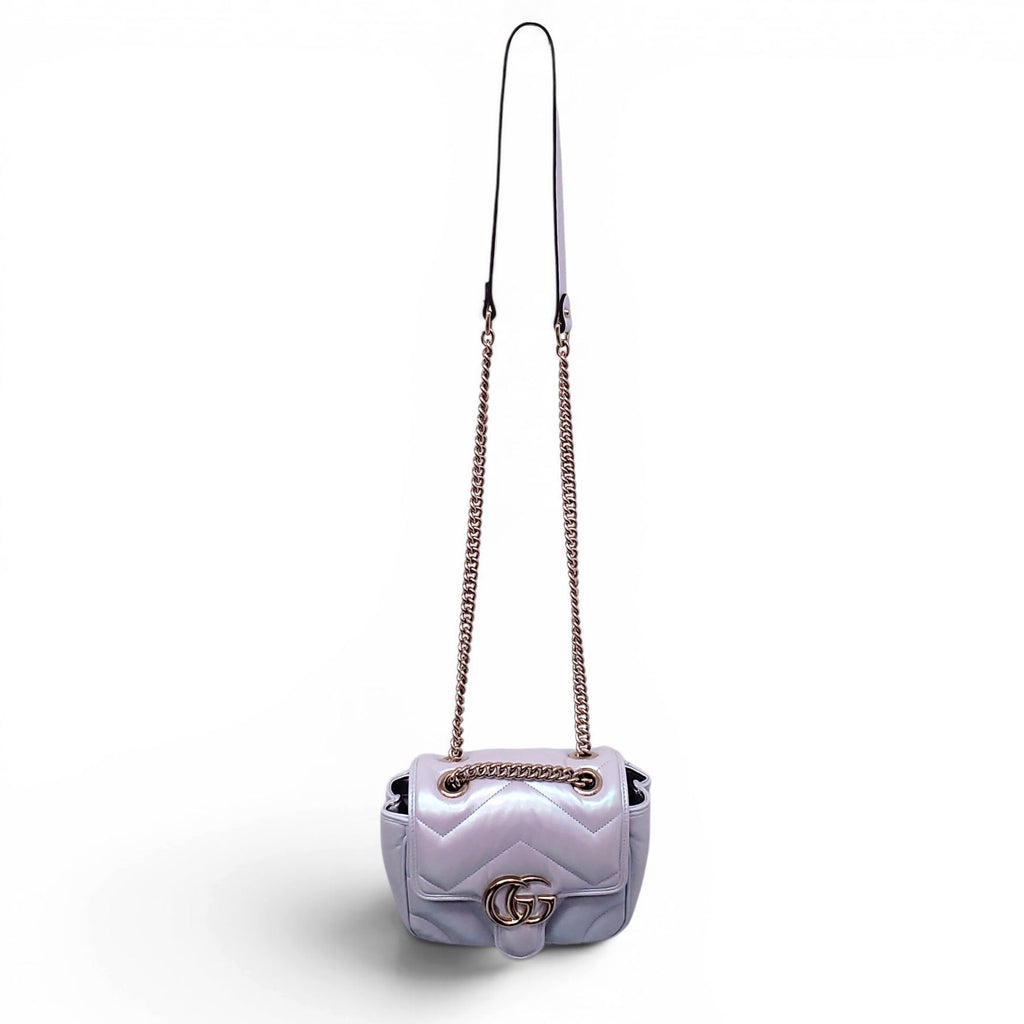 GUCCI IRIDESCENT GG MARMONT MINI SHOULDER BAG