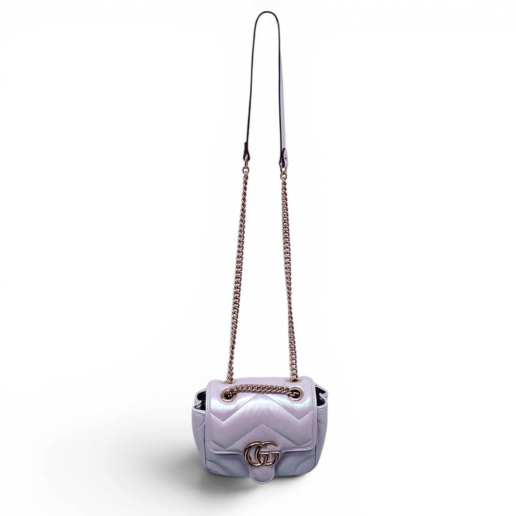 GUCCI IRIDESCENT GG MARMONT MINI SHOULDER BAG