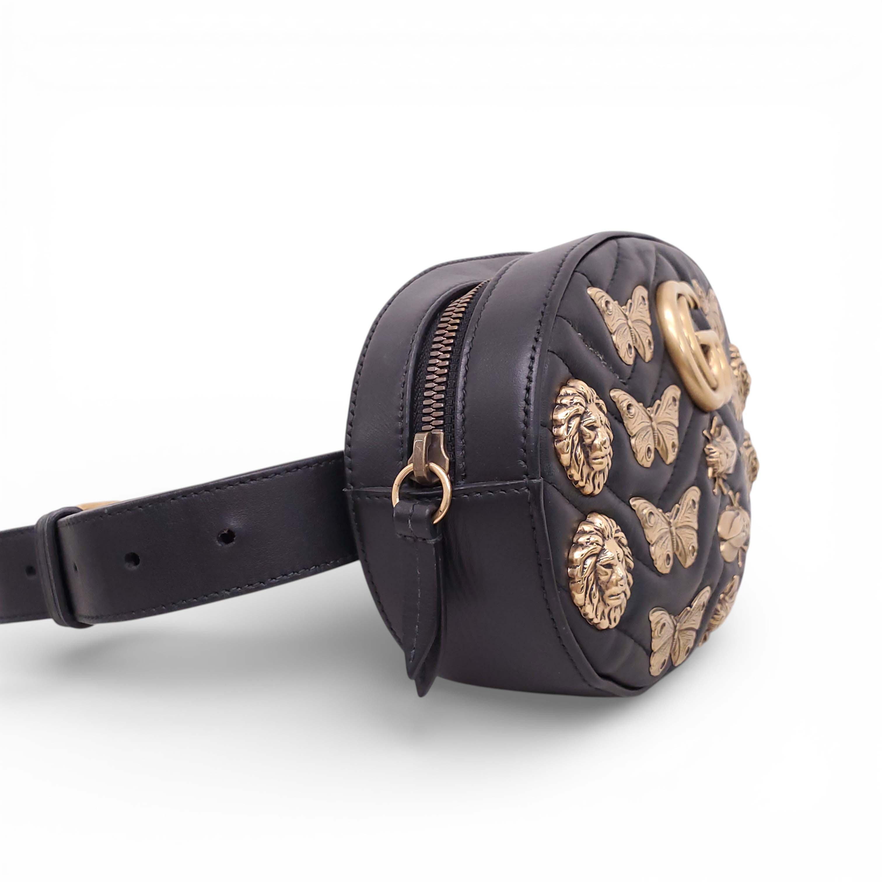 GUCCI MARMONT STUDS BELT BAG