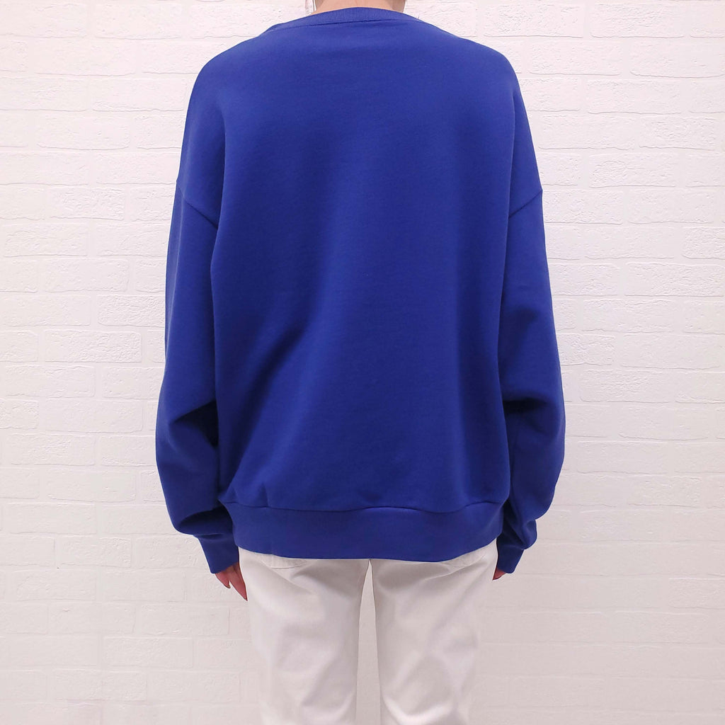GUCCI PERIWINKLE LOGO SWEATSHIRT - SIZE L MENS/XXL WOMENS