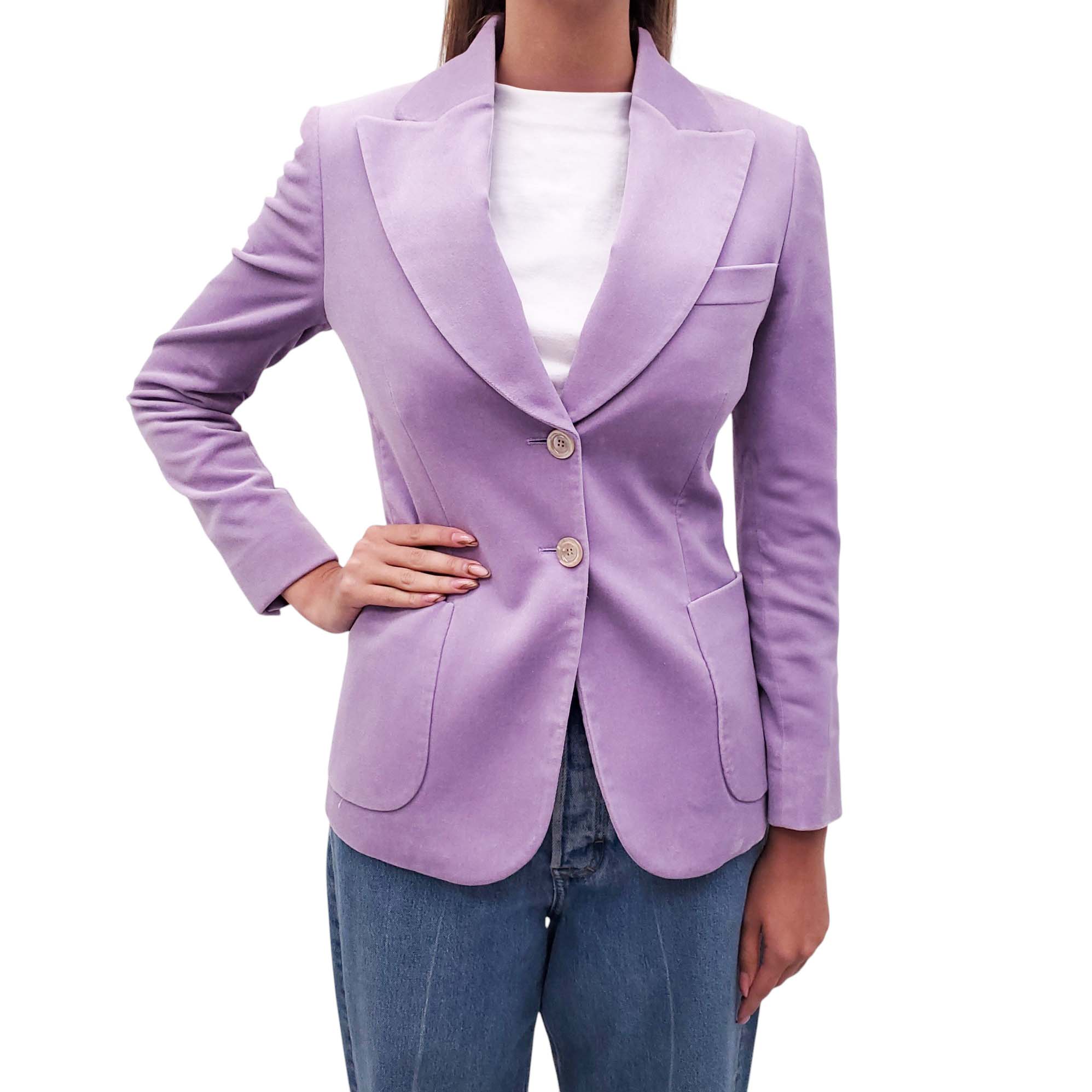 GUCCI PURPLE VELVET BLAZER - SIZE 38