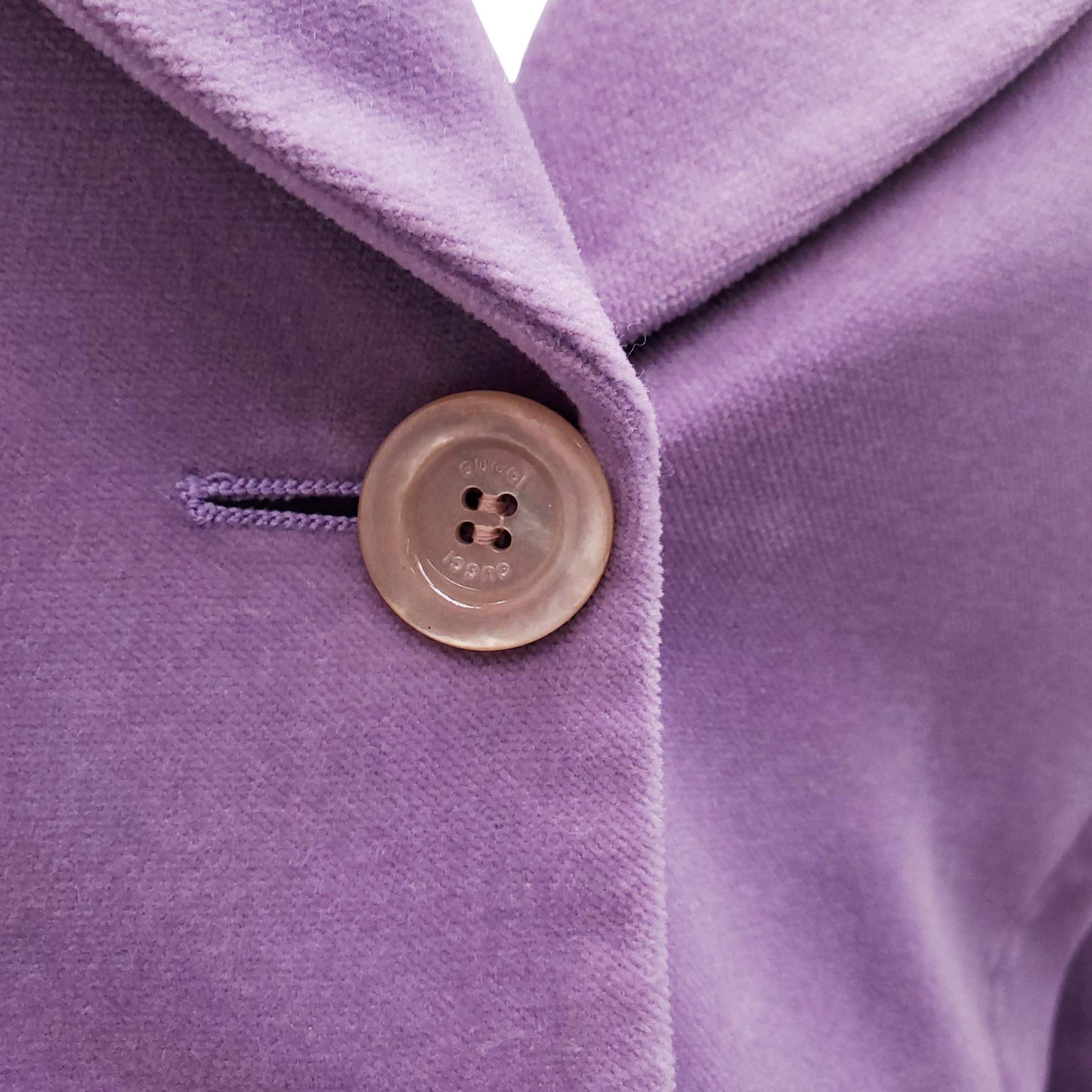 GUCCI PURPLE VELVET BLAZER - SIZE 38
