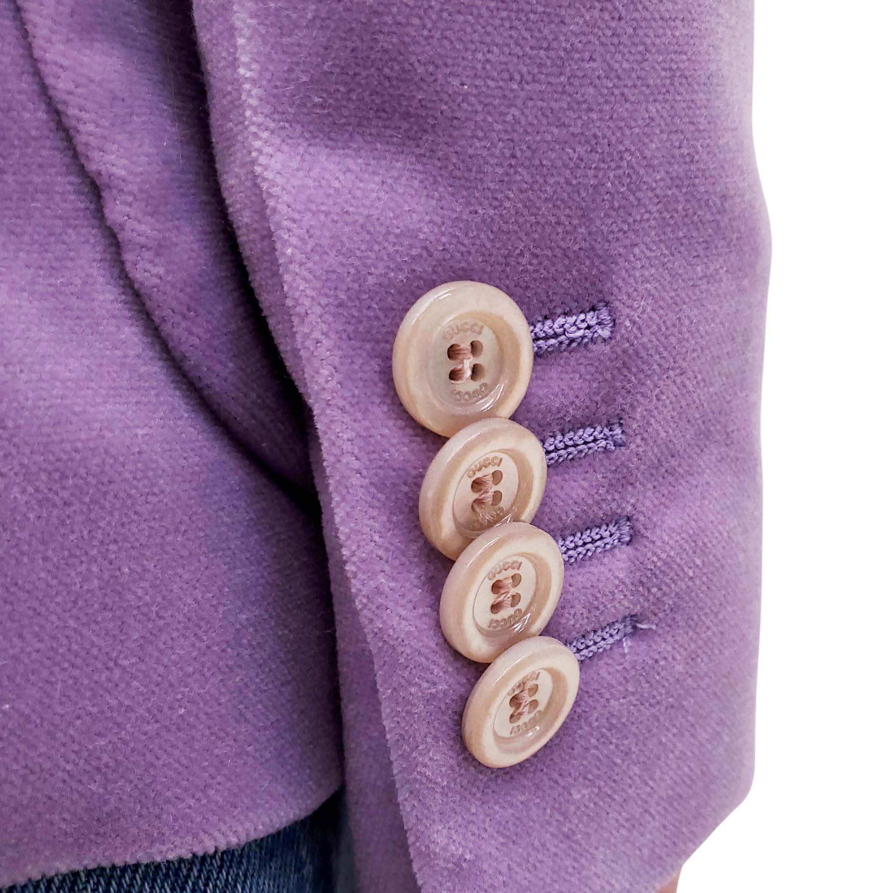 GUCCI PURPLE VELVET BLAZER - SIZE 38