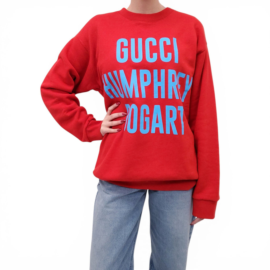 GUCCI RED GRAPHIC SWEATSHIRT - SIZE L