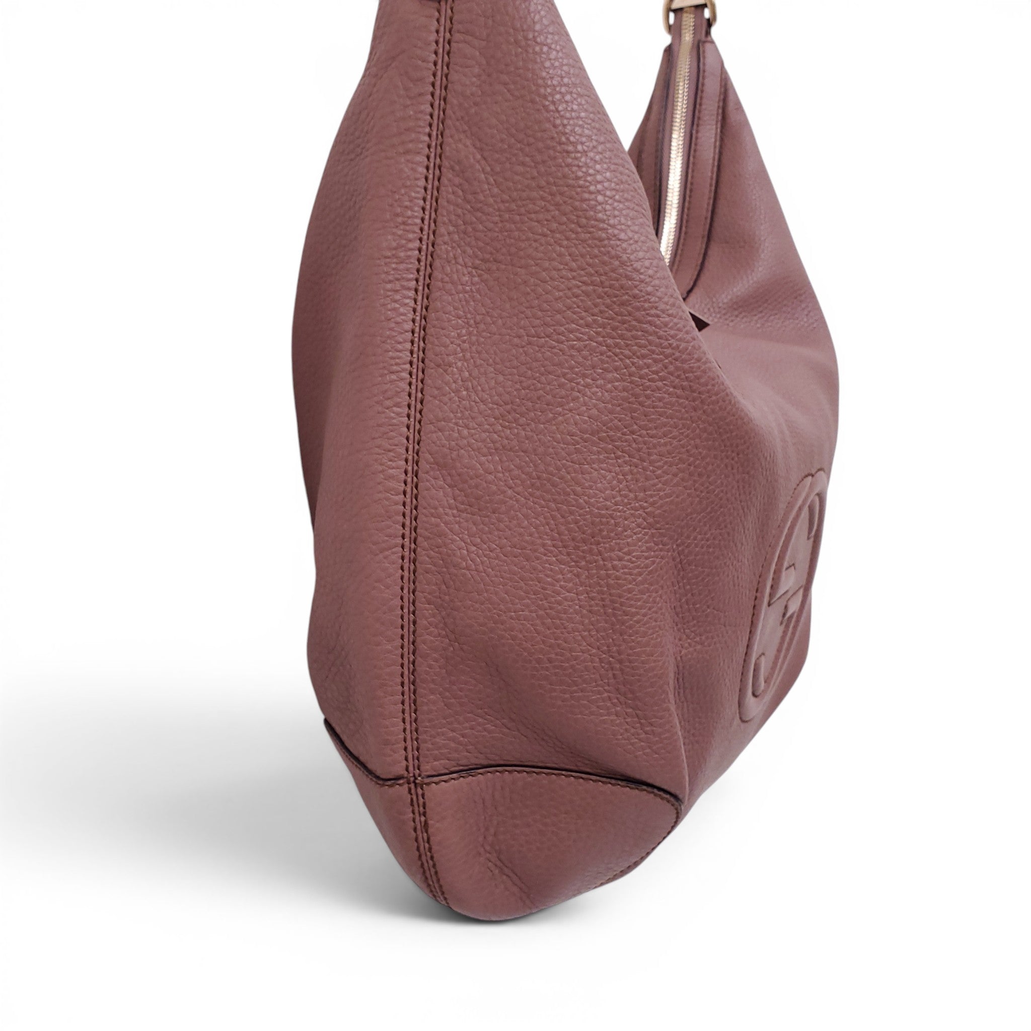 GUCCI ROSE PINK LARGE SOHO TASSLE CHAIN CROSSBODY BAG