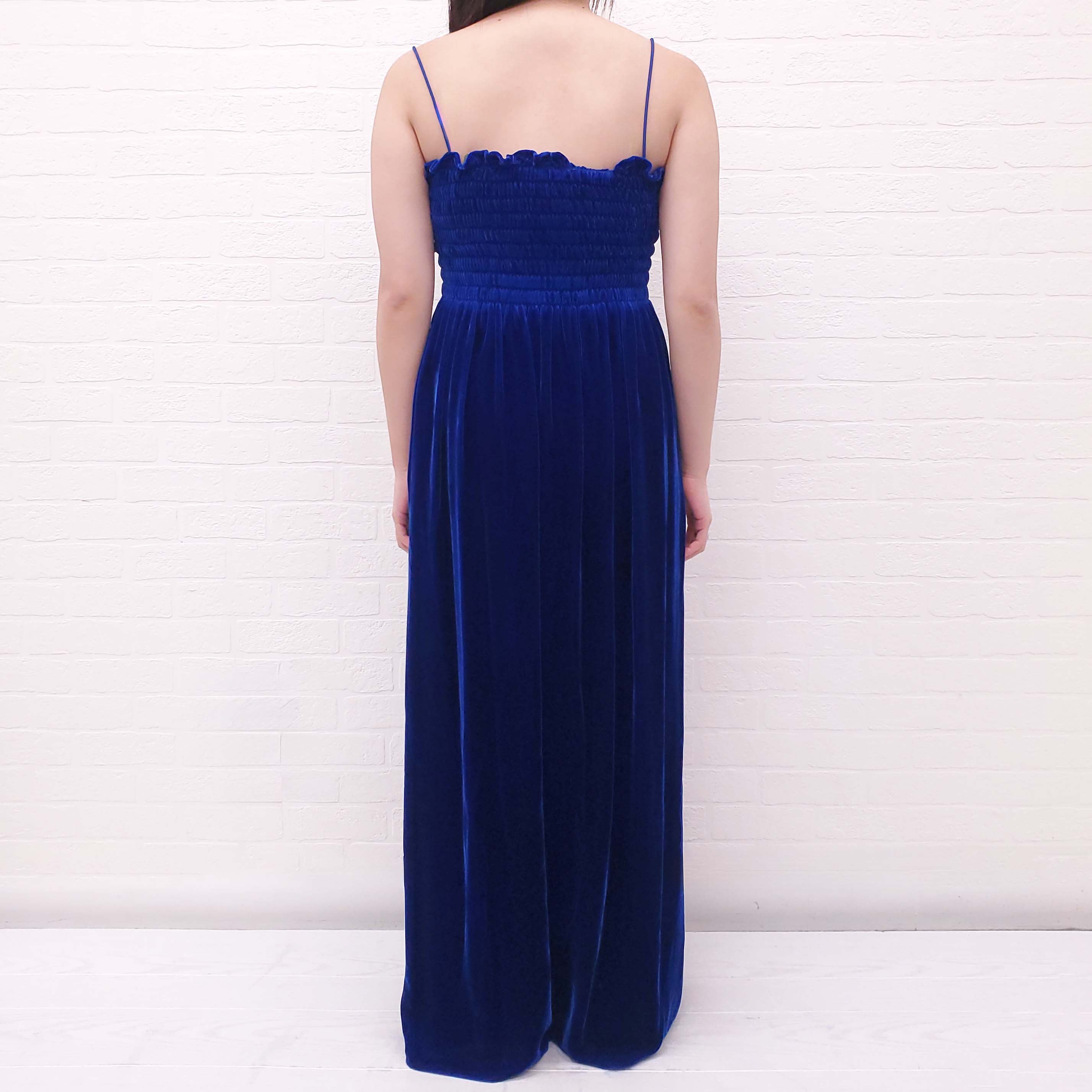 GUCCI ROYAL BLUE VELVET GOWN - SIZE 42