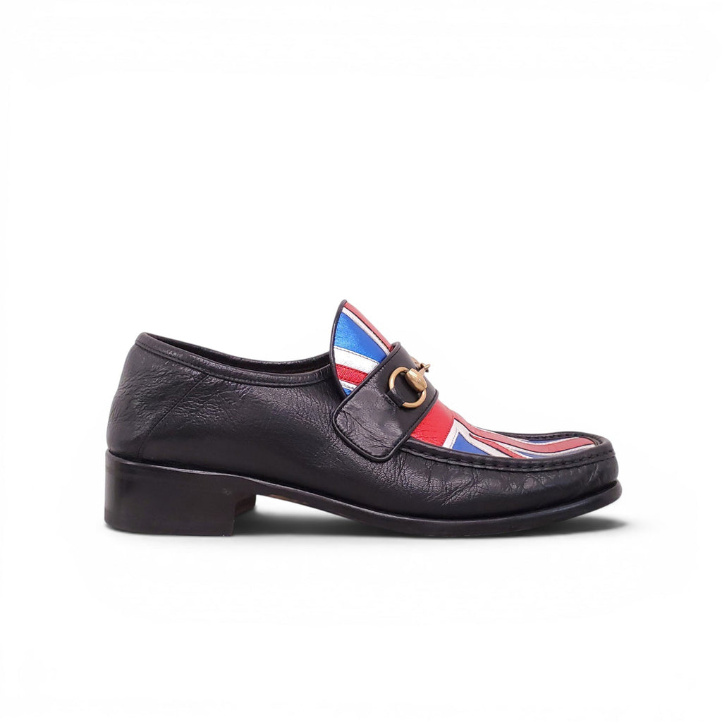 GUCCI UNION JACK HORSEBIT LOAFERS - MEN'S SIZE US 9