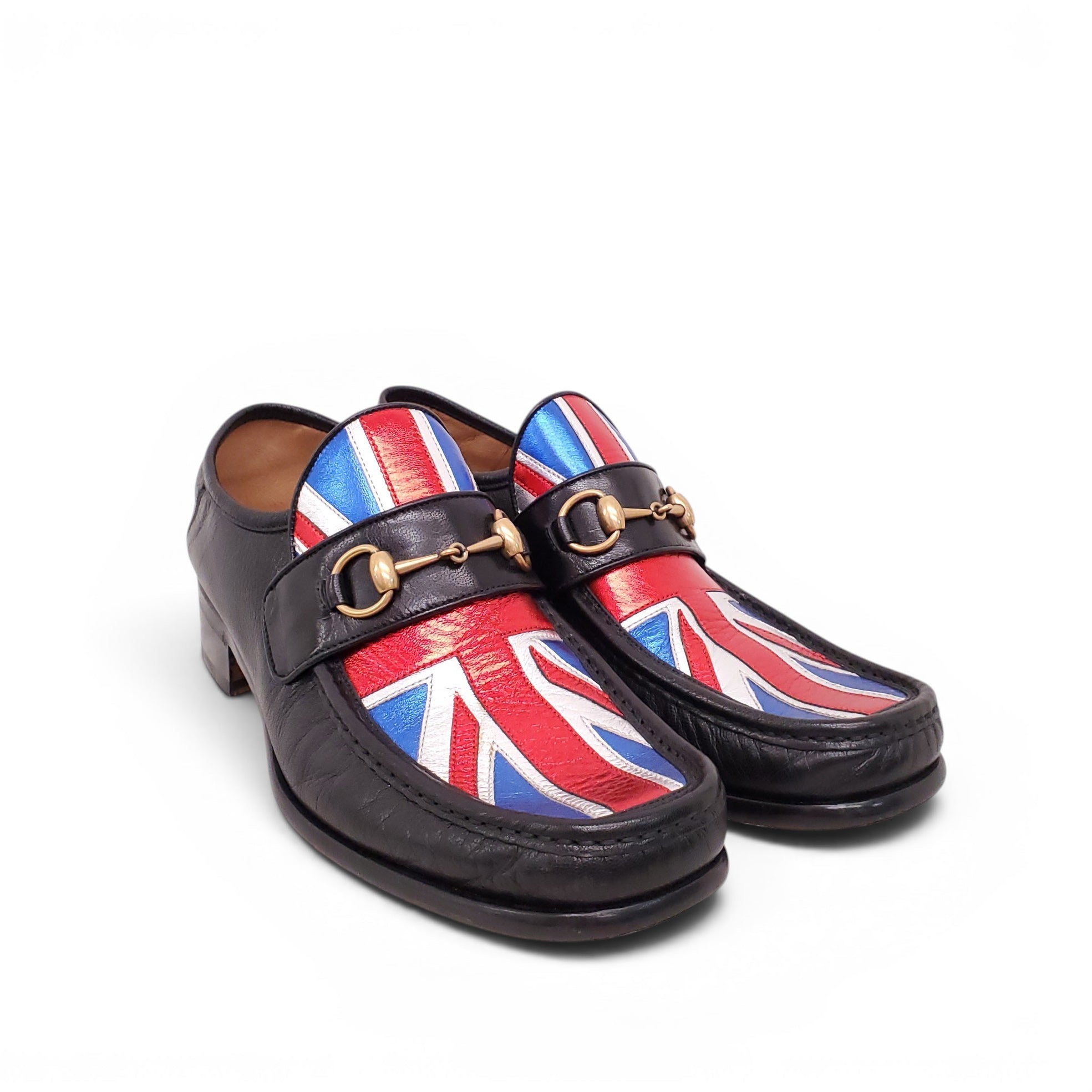 GUCCI UNION JACK HORSEBIT LOAFERS - MEN'S SIZE US 9