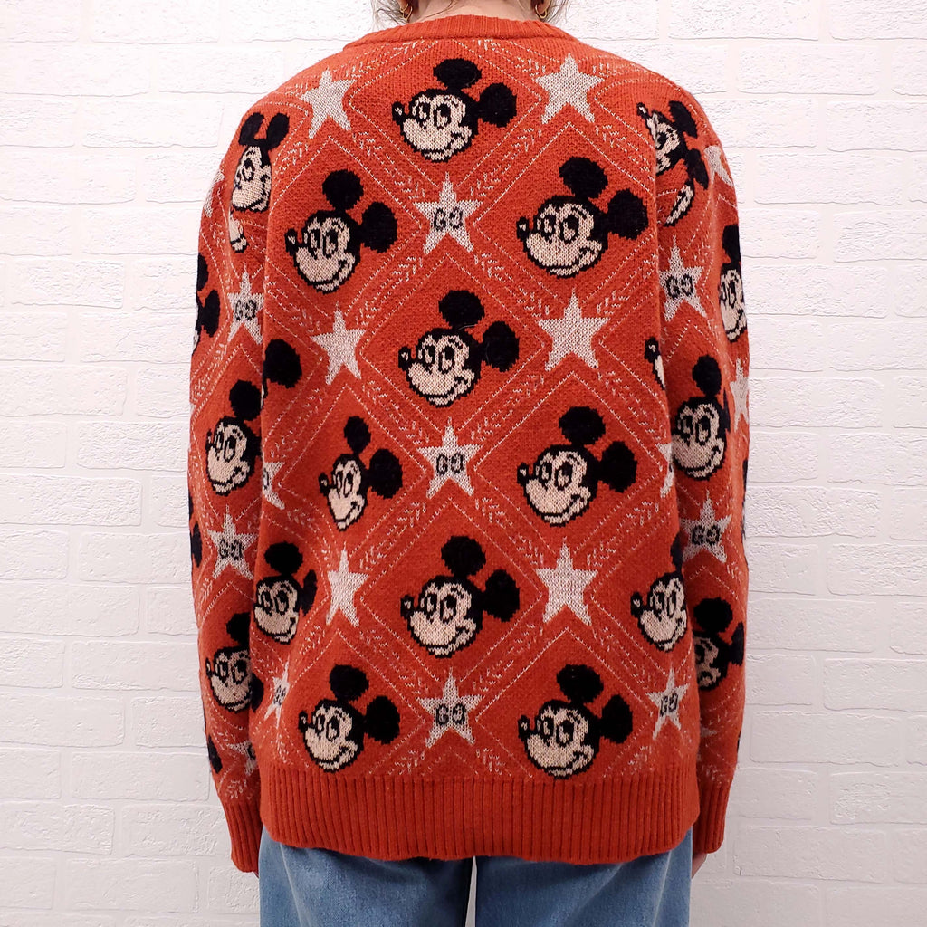 GUCCI X DISNEY ORANGE MICKEY MOUSE SWEATER - SIZE M