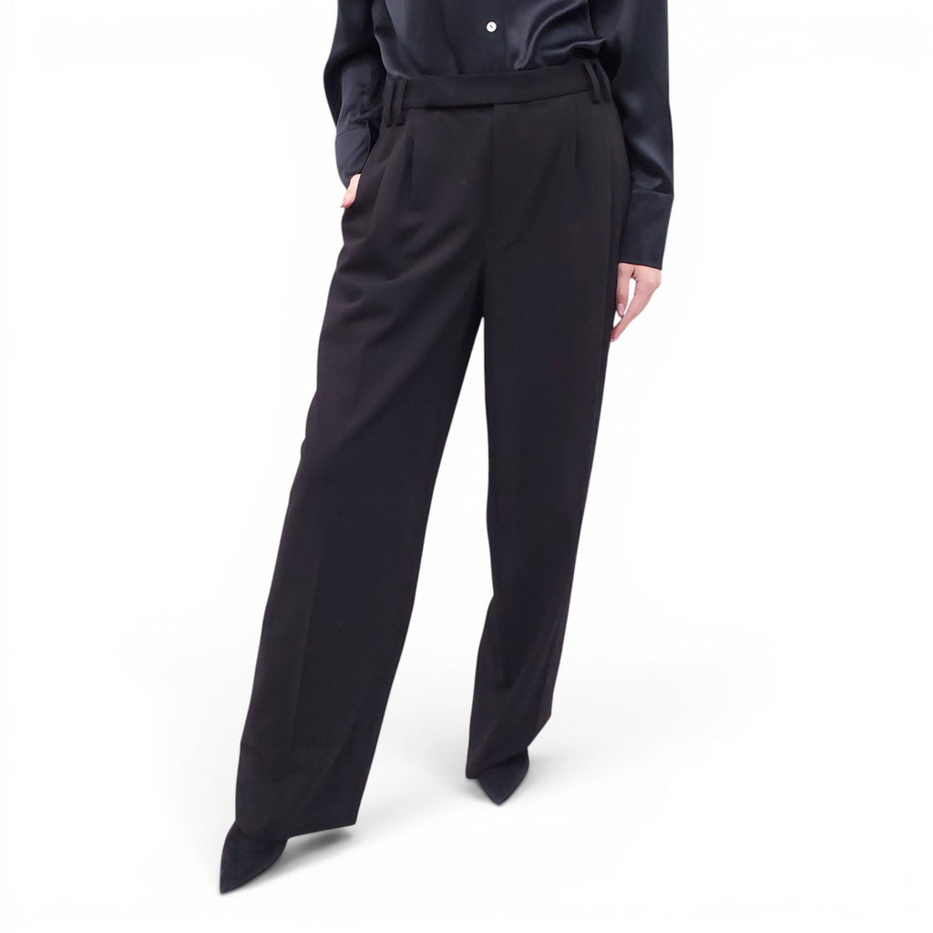 GUIZIO BLACK WIDE LEG TROUSERS - SIZE L