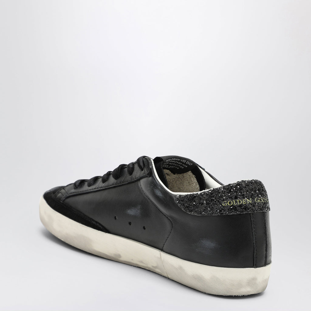 Golden Goose Super-Star Black Low Trainer With Rhinestones Women