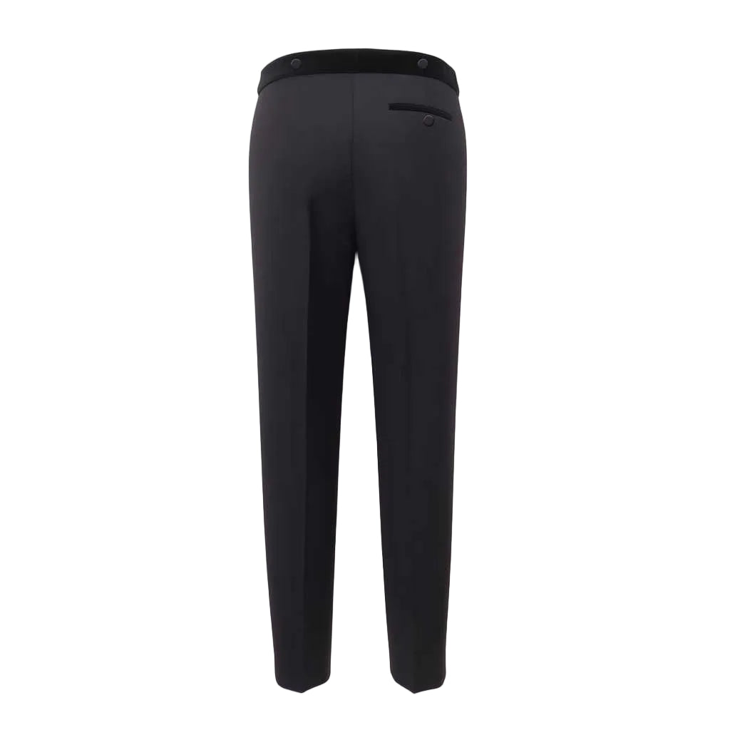 ALEXANDER MCQUEEN TUXEDO PANTS WITH VELVET DETAIL - SIZE 42