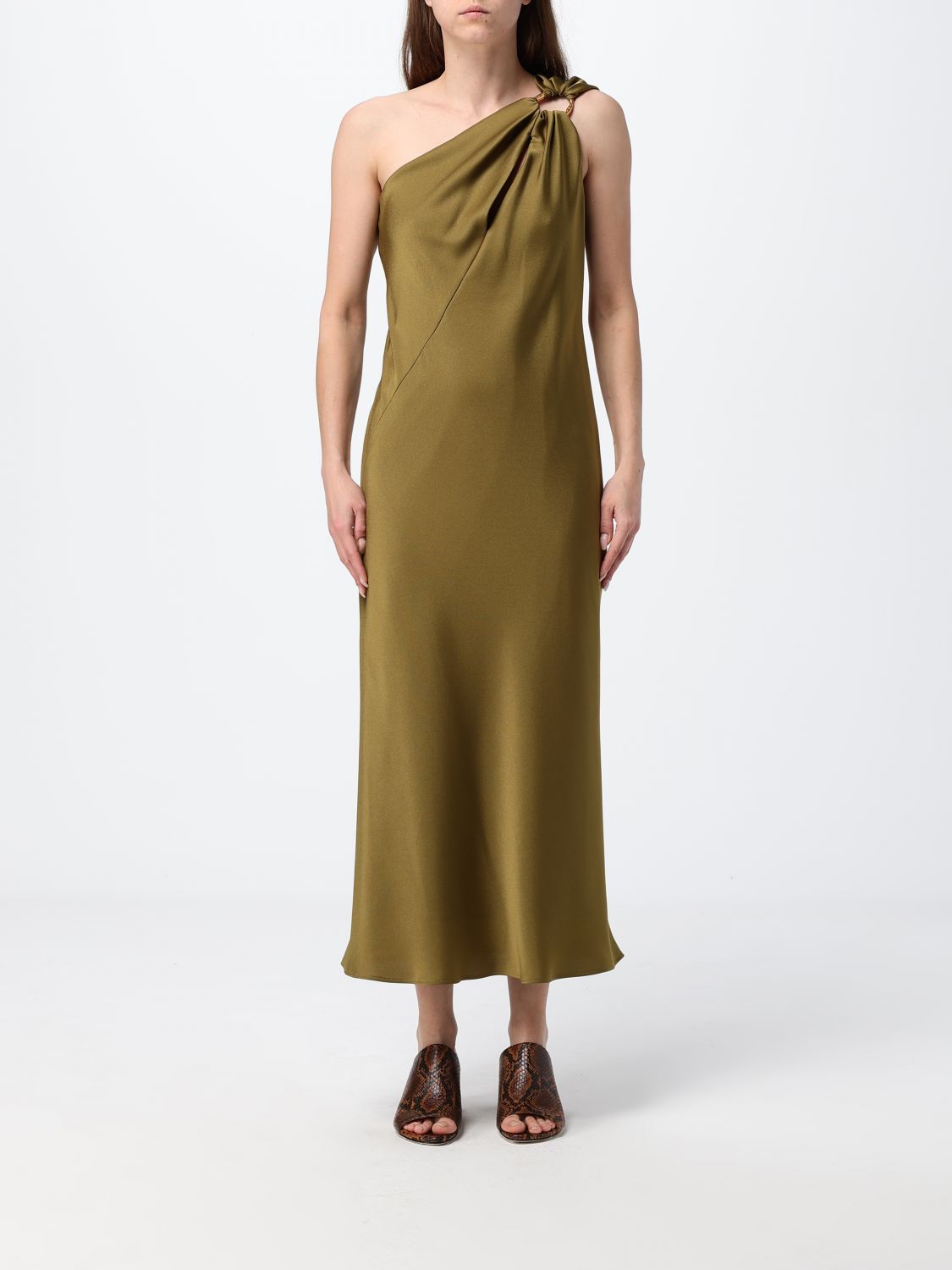 Max Mara Studio Dress Woman Kaki