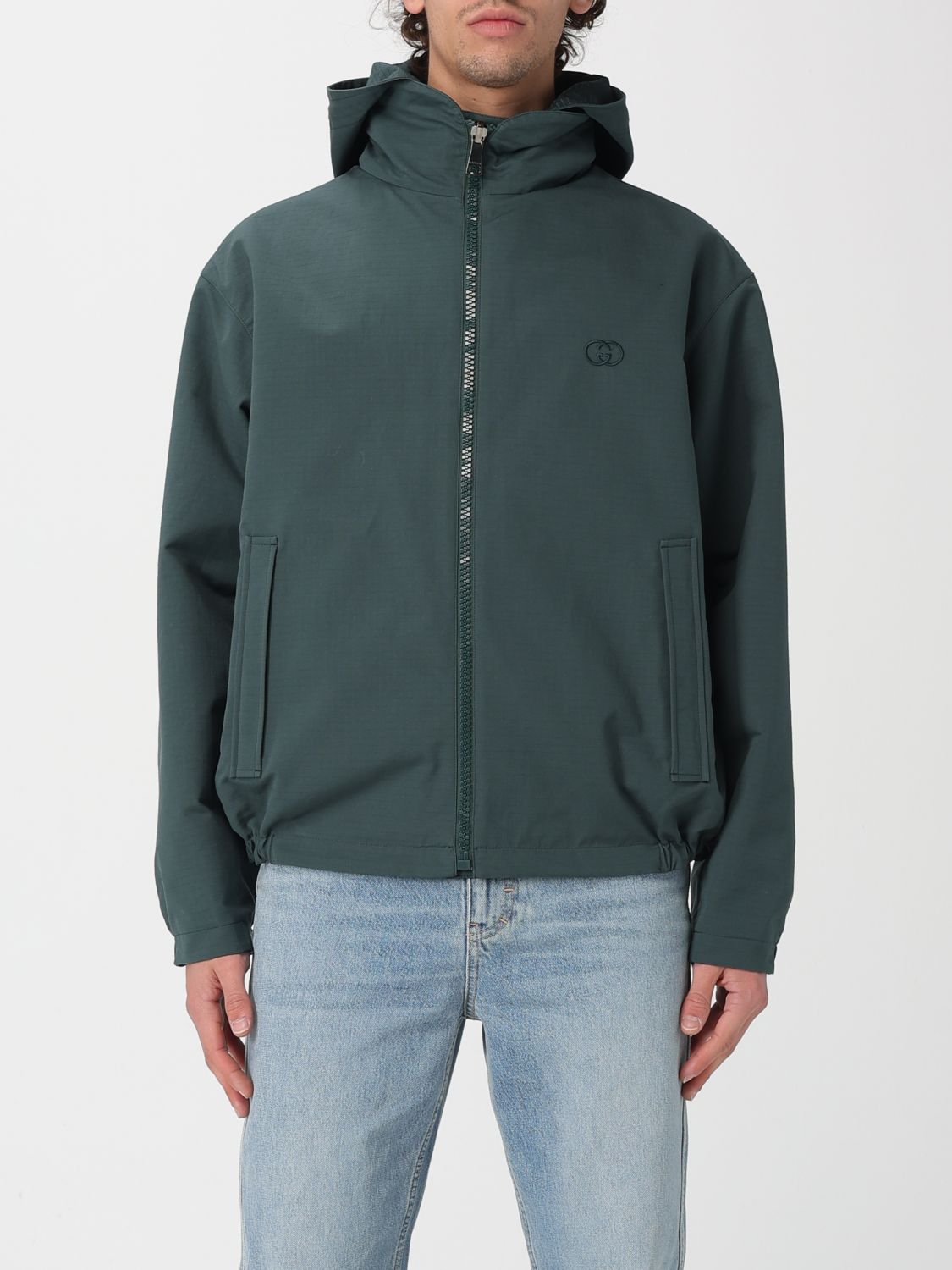 Gucci Jacket Men Petroleum Blue