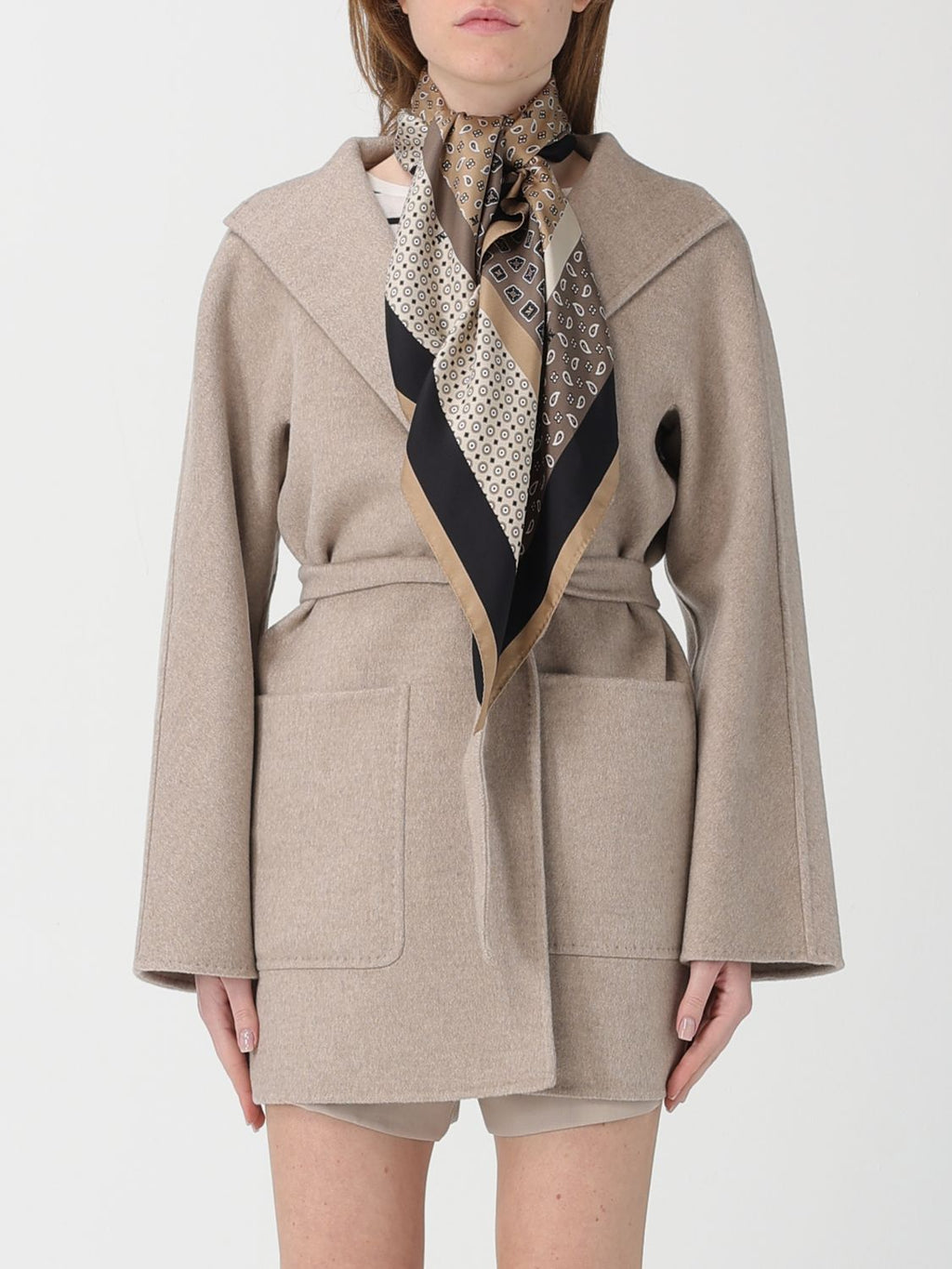 Max Mara Neck Scarf Woman Beige
