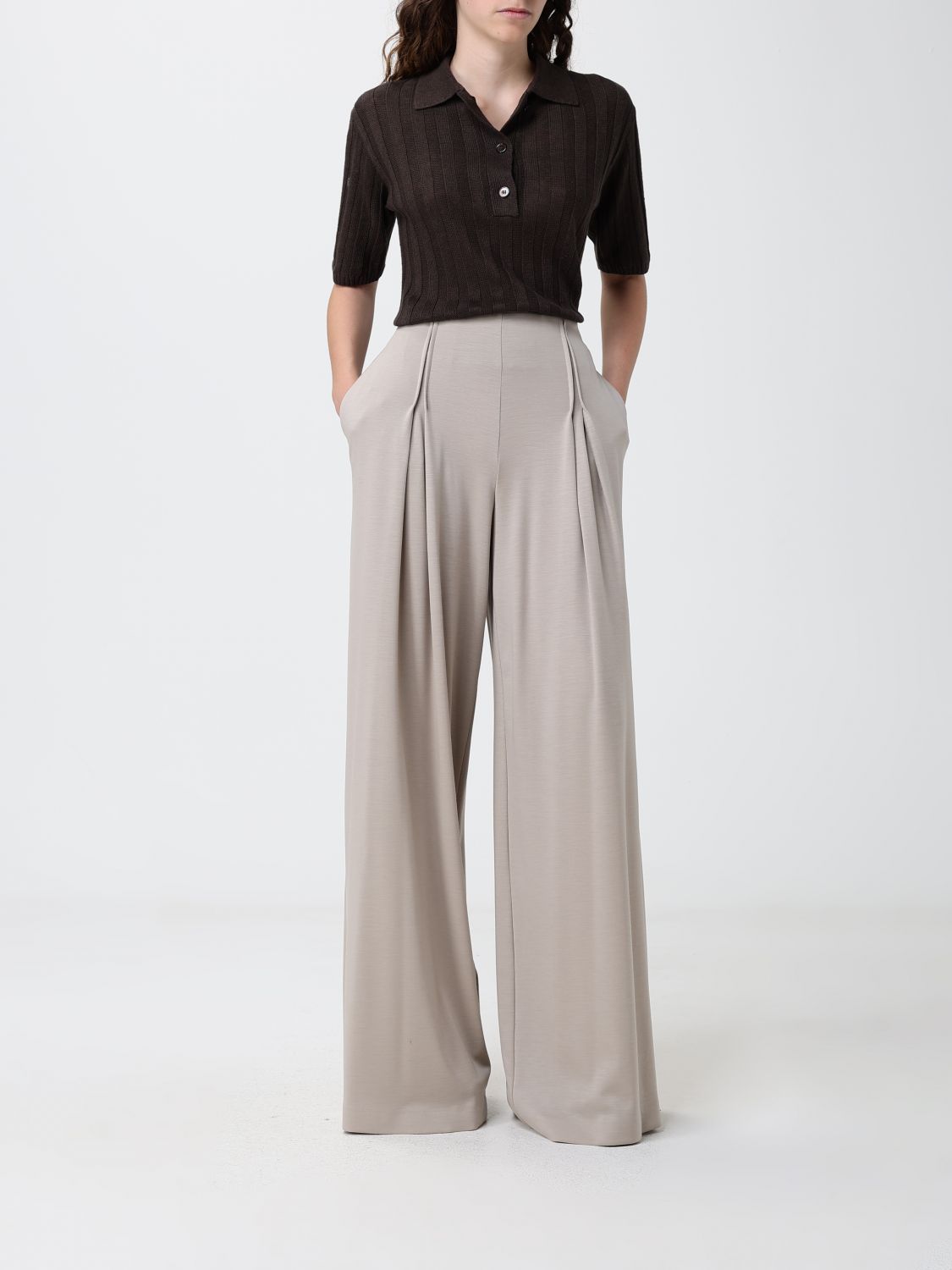 Max Mara Pants Woman Beige