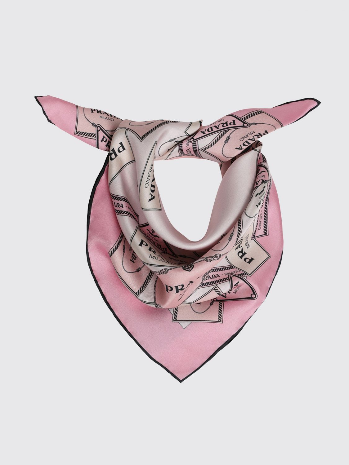 Prada Neck Scarf Woman Pink