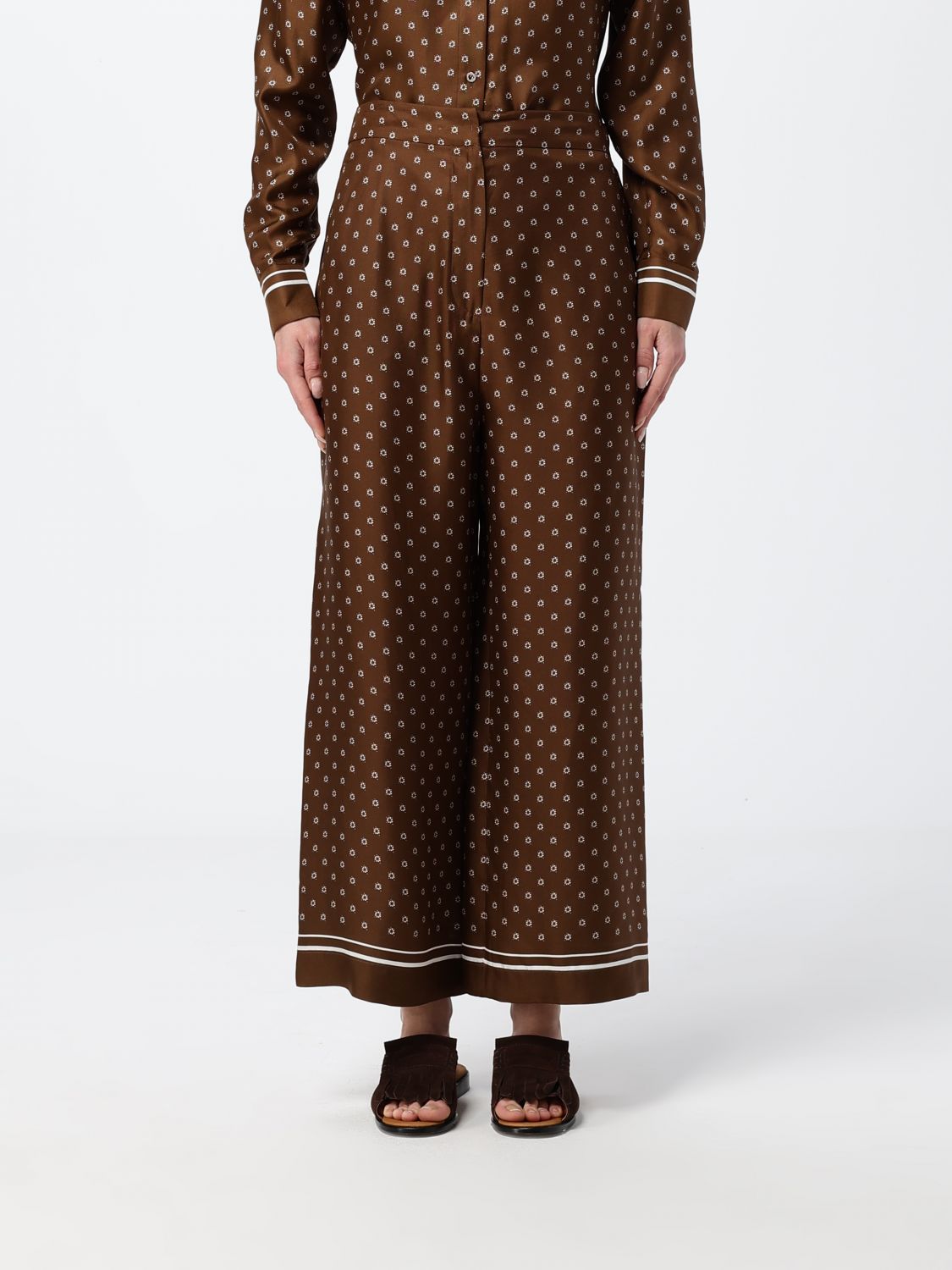 Max Mara Studio Pants Woman Cocoa