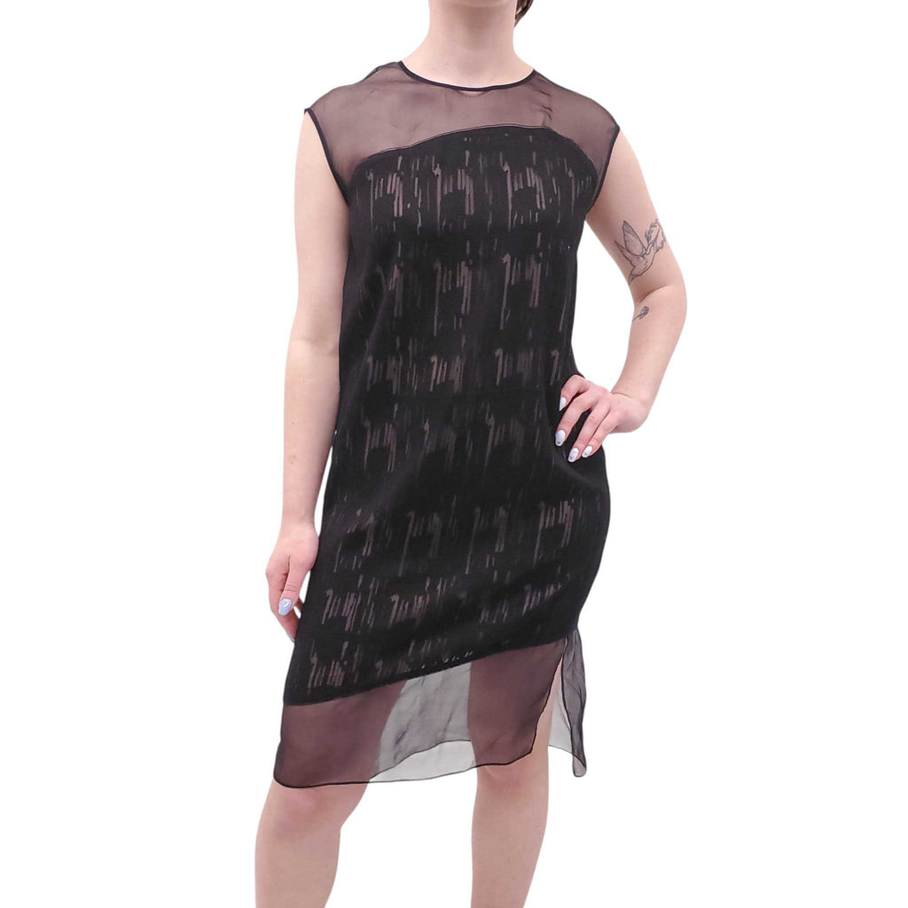 HELMUT LANG SHEER LAYERED DRESS - SIZE 6
