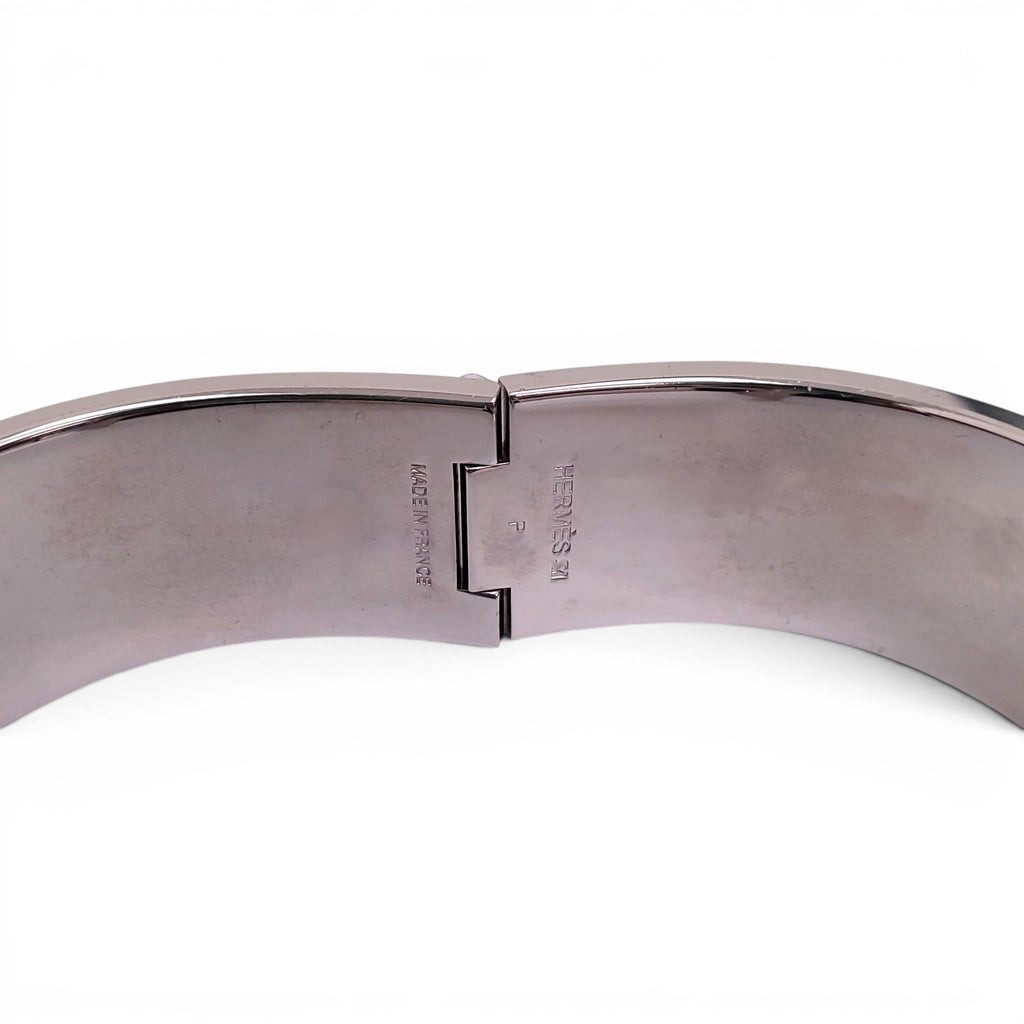 HERMÈS BLACK CLIC CLAC H BRACELET - SIZE 65