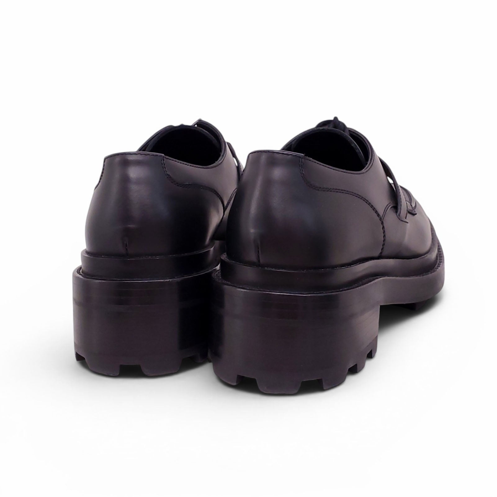 HERMÈS BLACK KELLY LACE UP LOAFERS - SIZE 38.5