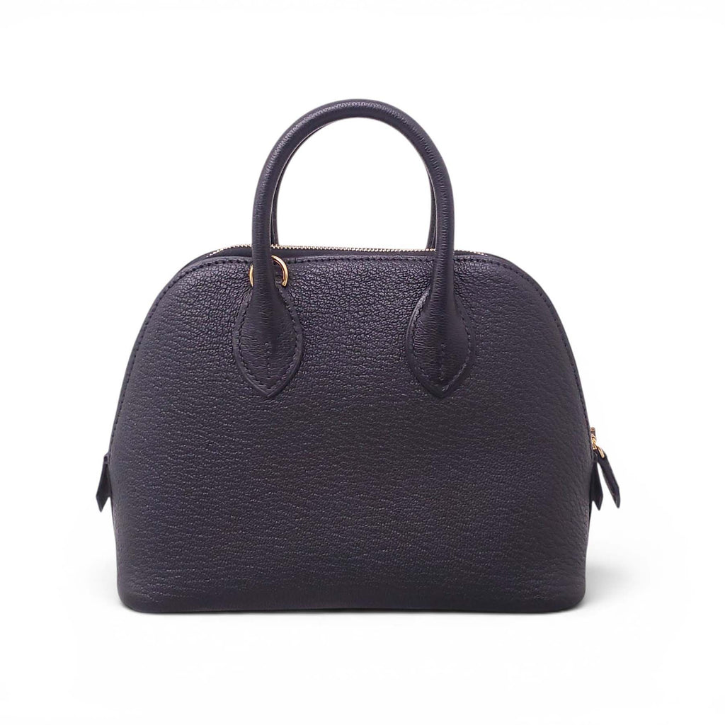 HERMÈS BLACK MINI CHEVRE BOLIDE TOP HANDLE BAG