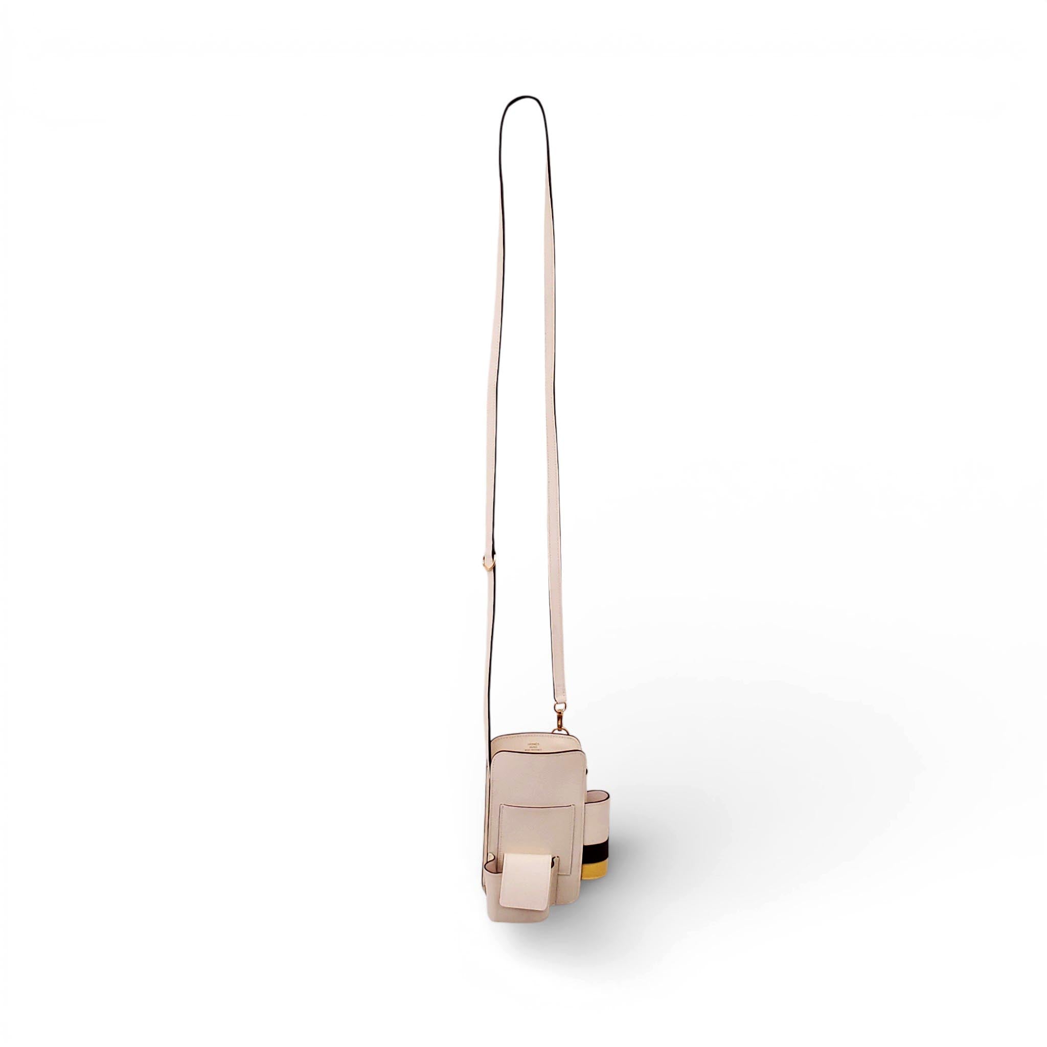 HERMÈS CREAM HERMESWAY PHONE CASE CROSSBODY
